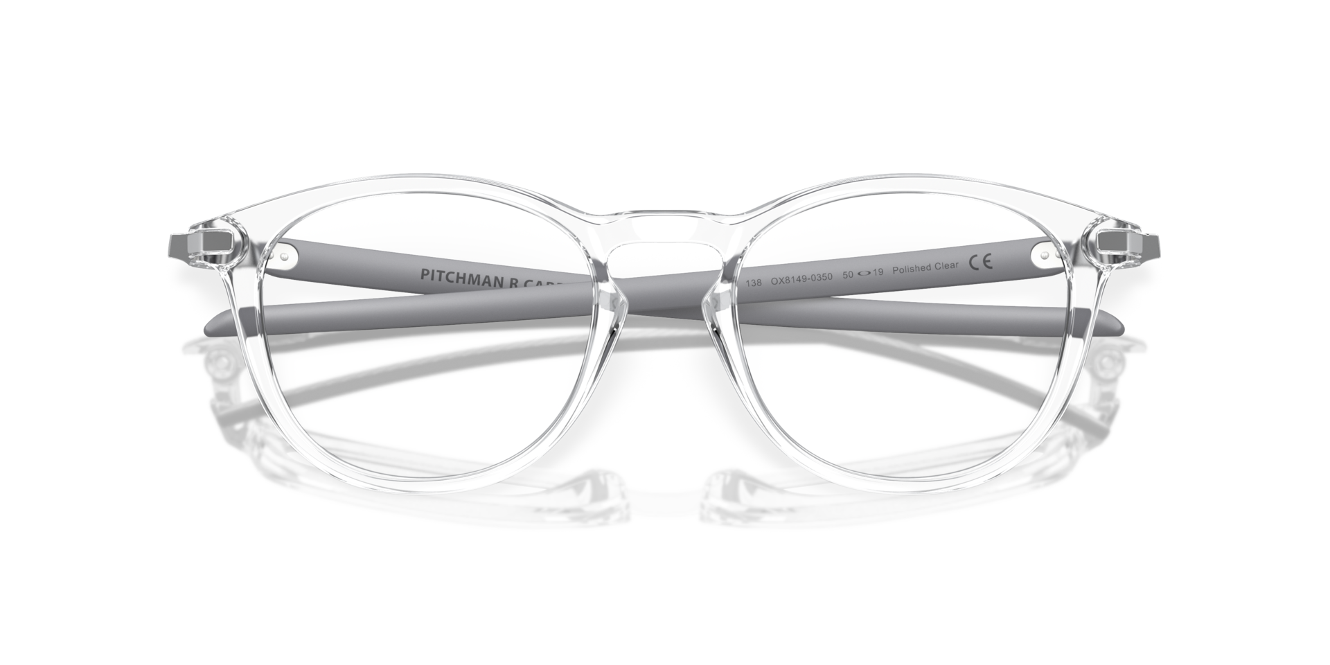 Pitchman™ R Carbon Polished Clear PlasticEyeglass Frames for Glasses Direct, Closed View