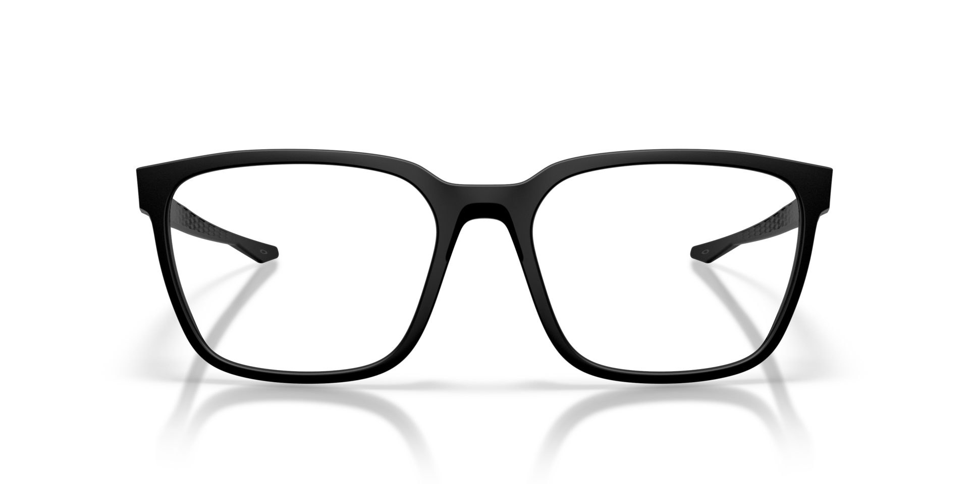 Overhead SQ Satin Black PlasticEyeglass Frames for Glasses Direct, Front View