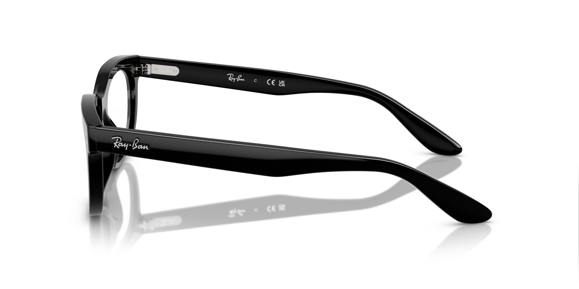 Balorette Optics Black AcetateEyeglass Frames for Glasses Direct, Side View