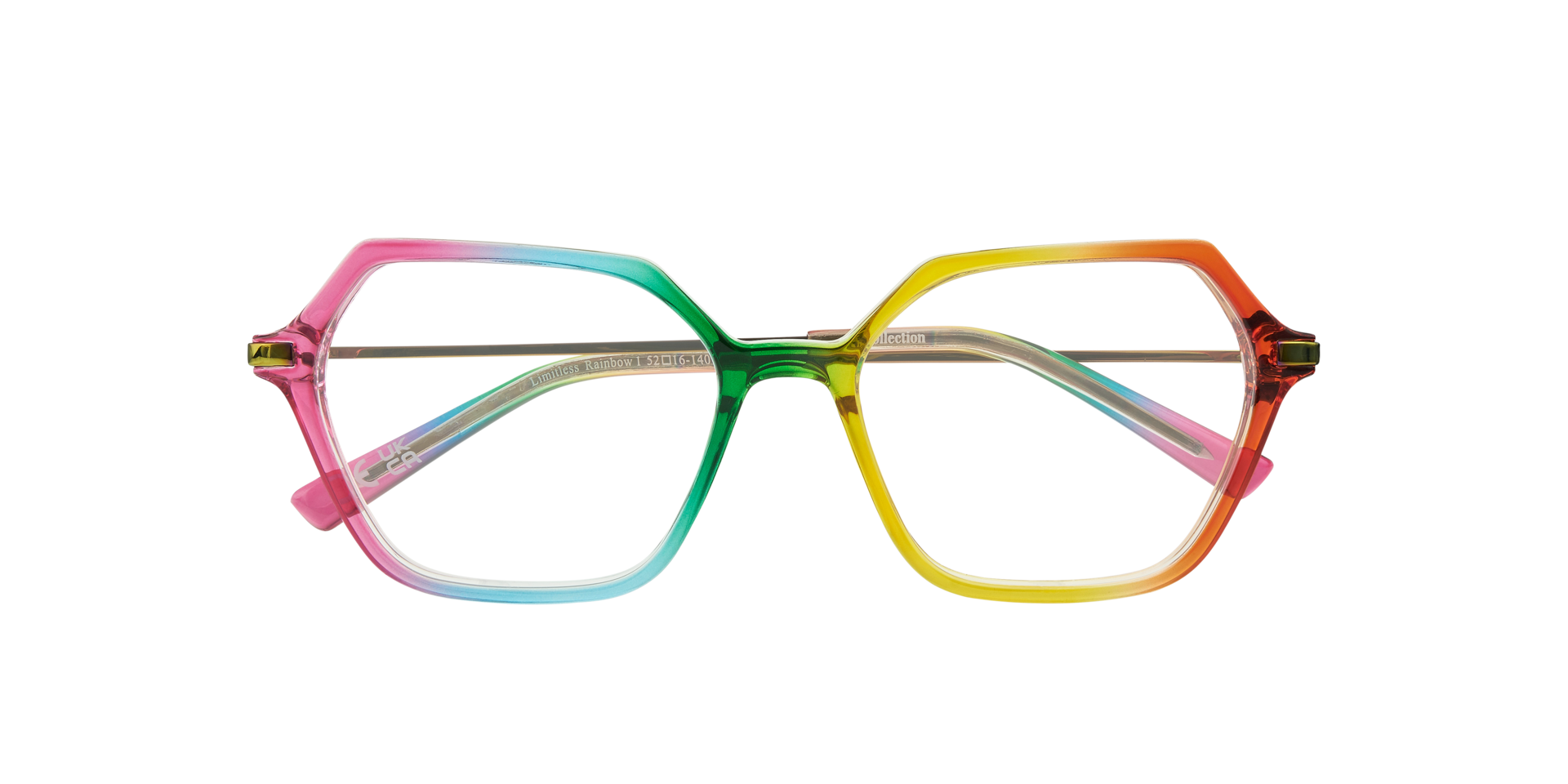 Limitless Rainbow PlasticSunglass Frames for Glasses Direct, Closed View