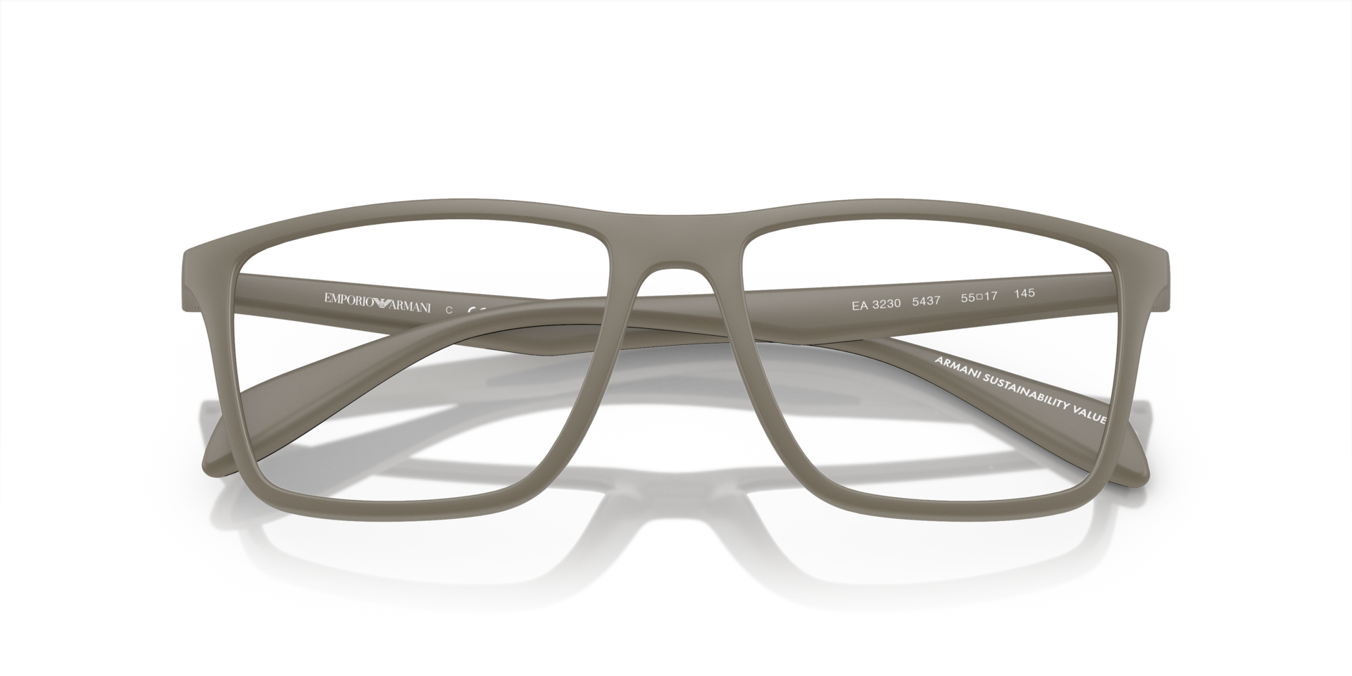 EA3230 Matte Mud PlasticEyeglass Frames for Glasses Direct, Closed View