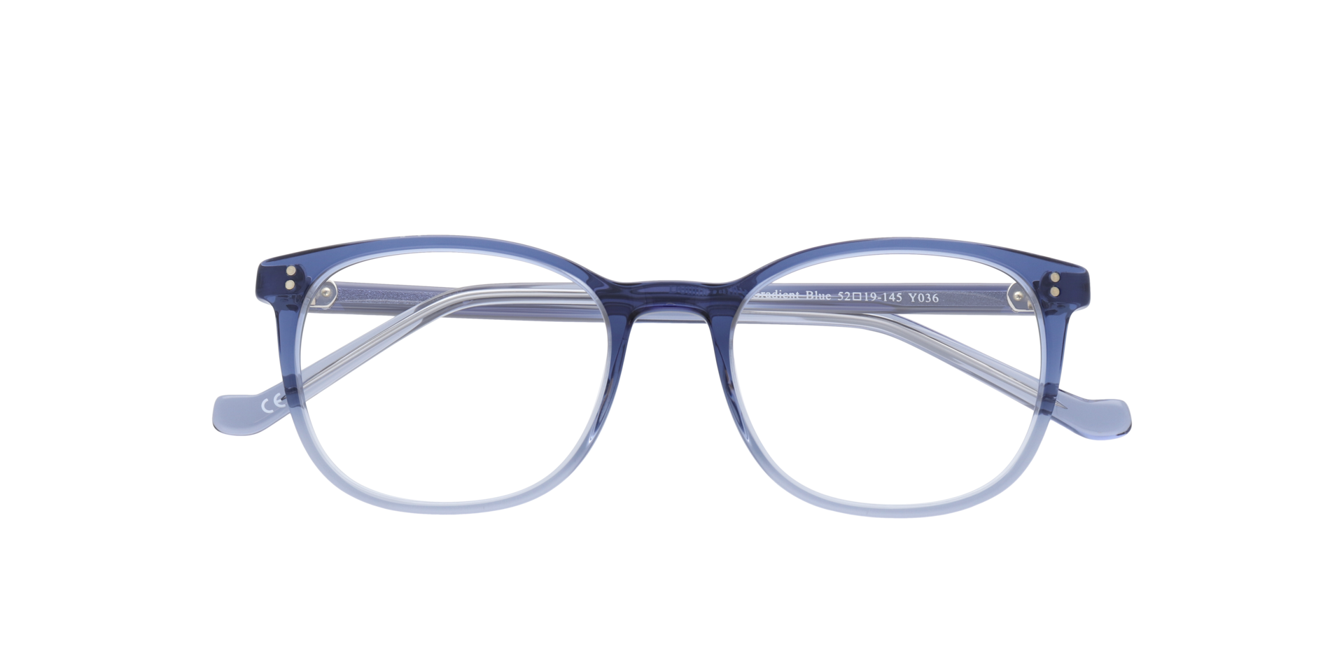 Donnie Shiny Gradient Blue AcetateEyeglass Frames for Glasses Direct, Closed View