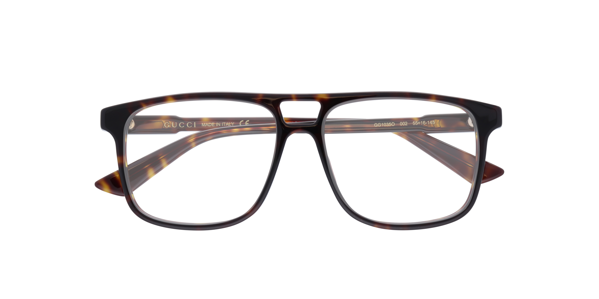 GG1035O Tortoise Brown AcetateSunglass Frames for Glasses Direct, Closed View