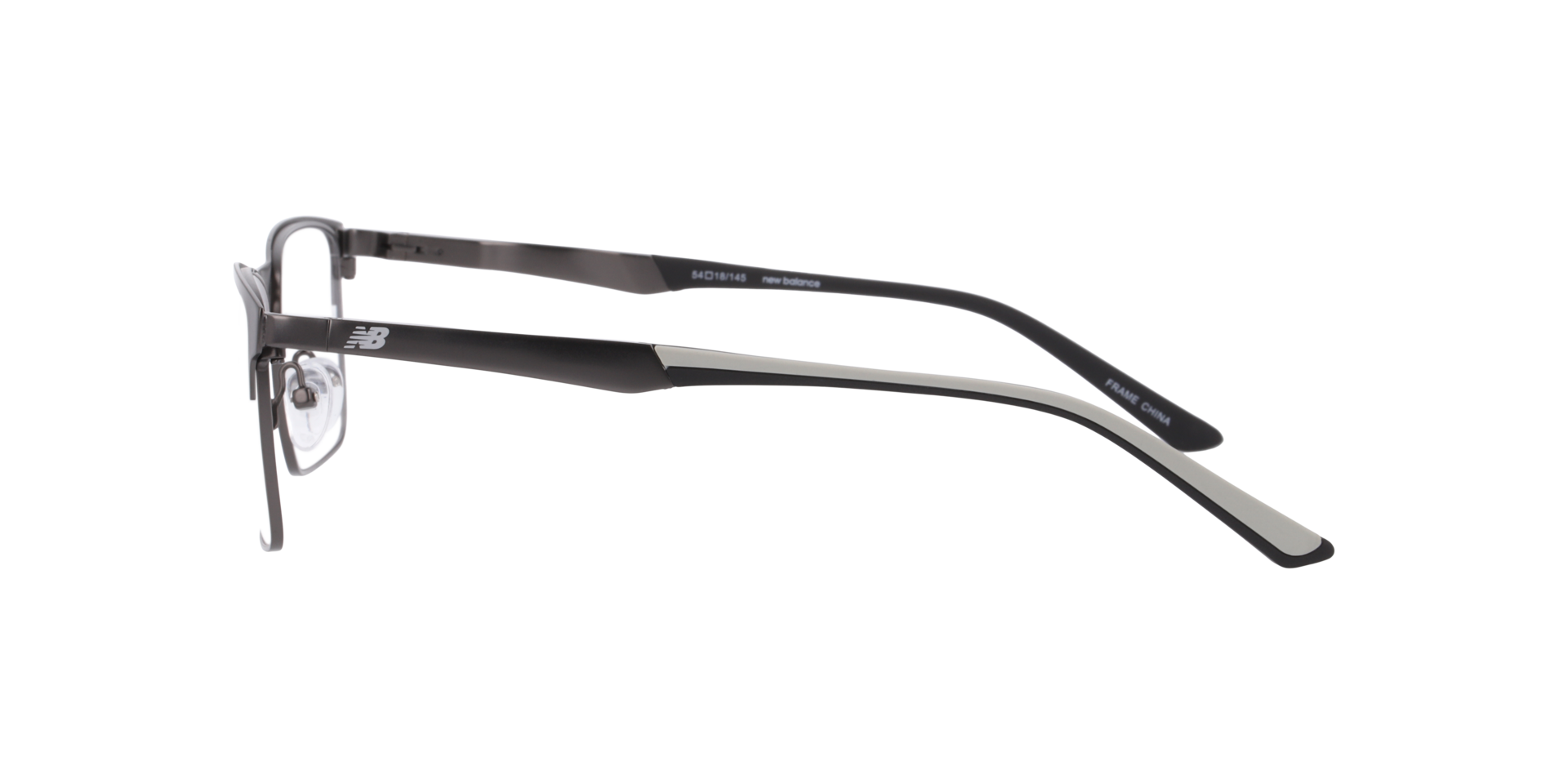 Nb4192 Gunmetal MetalEyeglass Frames for Glasses Direct, Side View