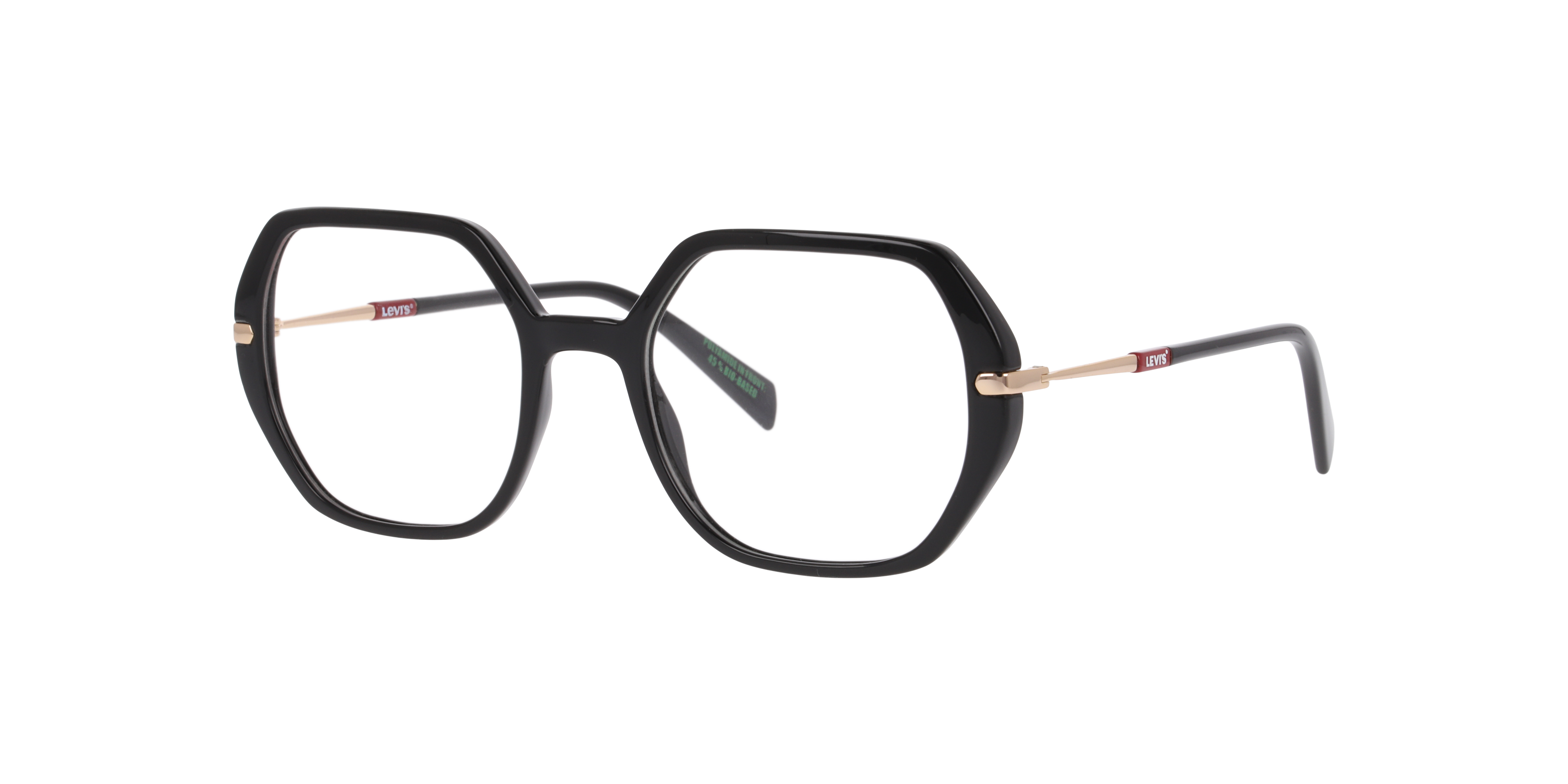 LV 1085 Black PlasticEyeglass Frames for Glasses Direct, Angle View