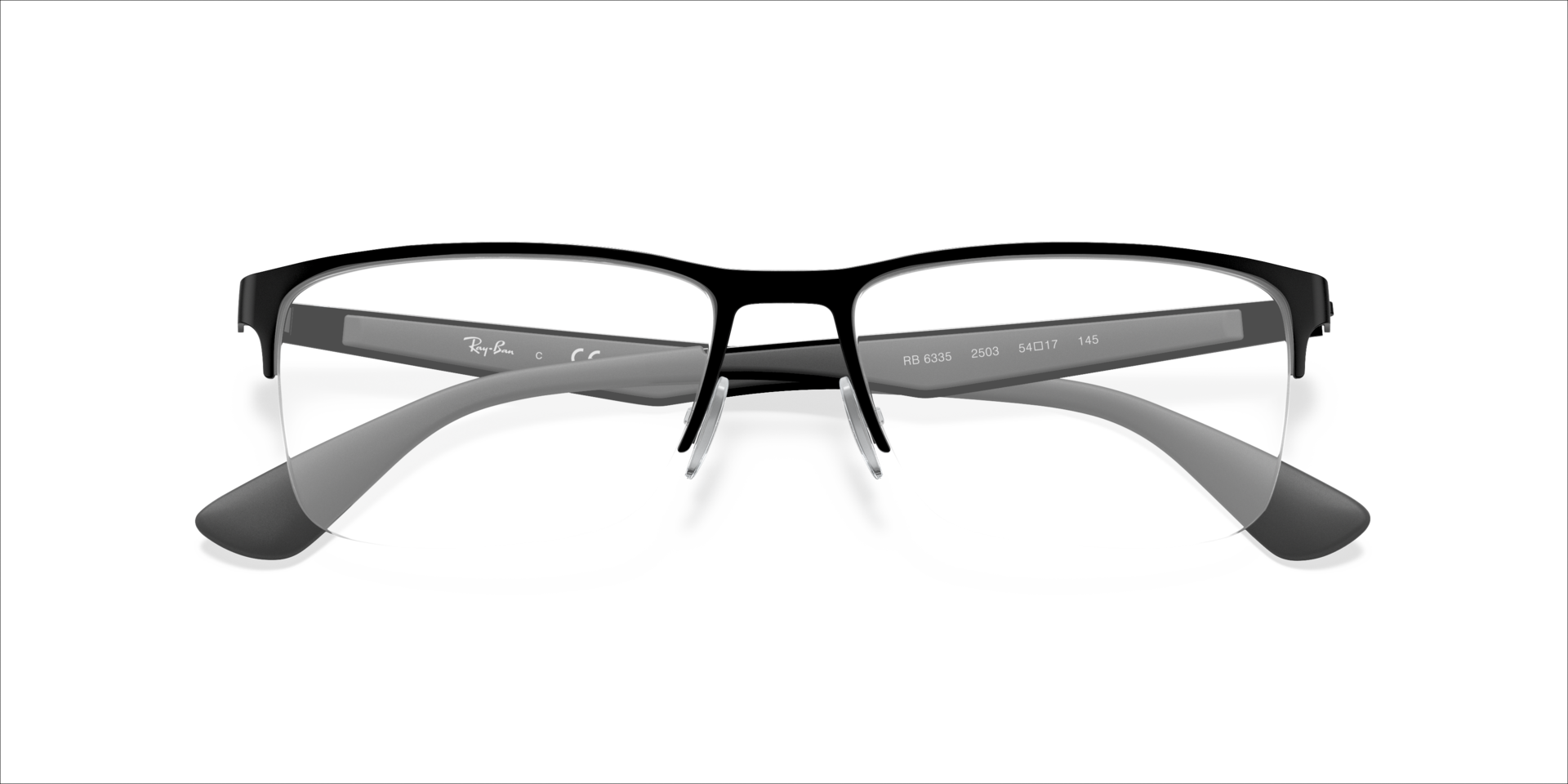RB6335 Optics Black MetalEyeglass Frames for Glasses Direct, Closed View