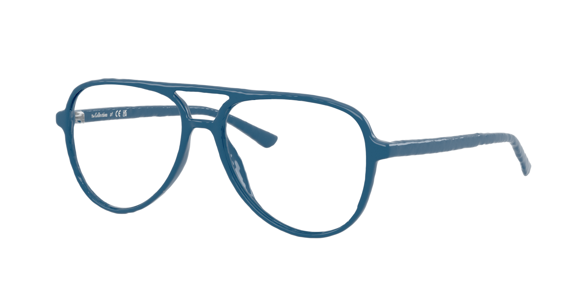 Miguel Blue PlasticEyeglass Frames for Glasses Direct, Angle View