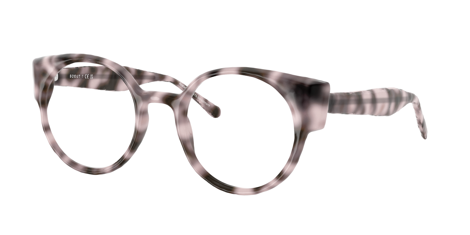 Margo Havana Pink AcetateEyeglass Frames for Glasses Direct, Angle View