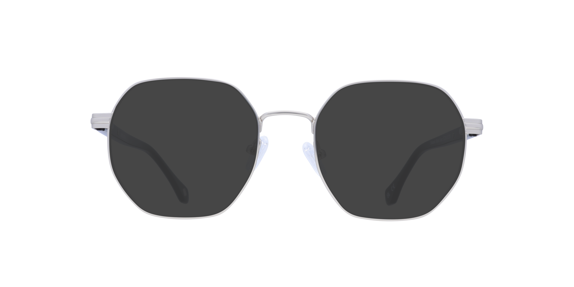 Hainault Matte Silver MetalEyeglass Frames for Glasses Direct, with Tinted Lenses