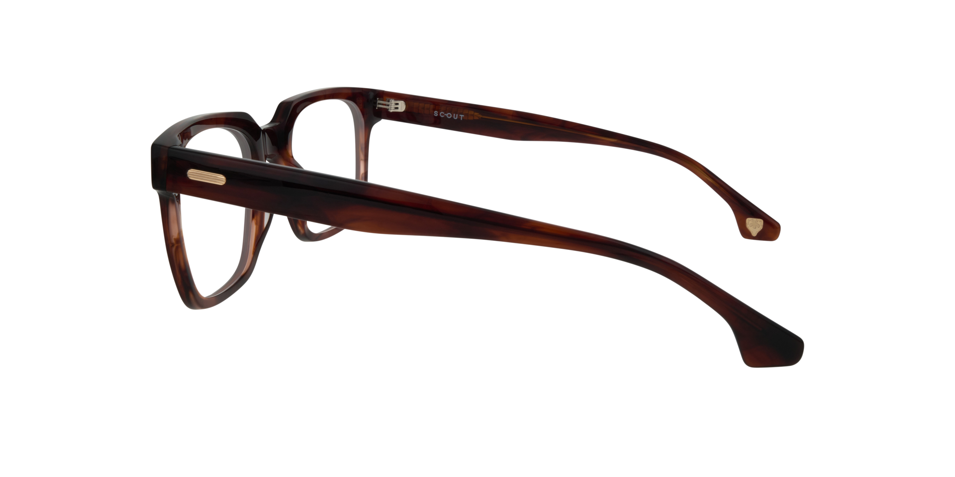 Kavon Horn Brown Orange AcetateEyeglass Frames for Glasses Direct, Side View