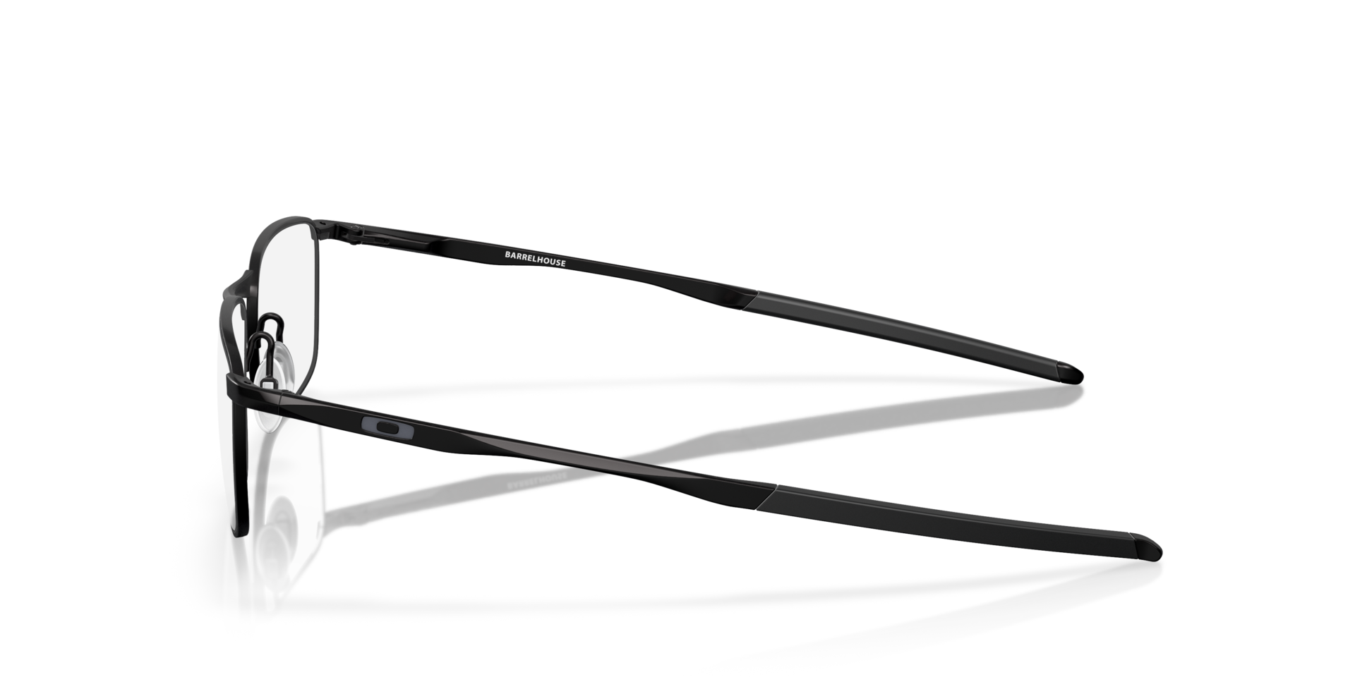 Barrelhouse™ Matte Black MetalEyeglass Frames for Glasses Direct, Side View