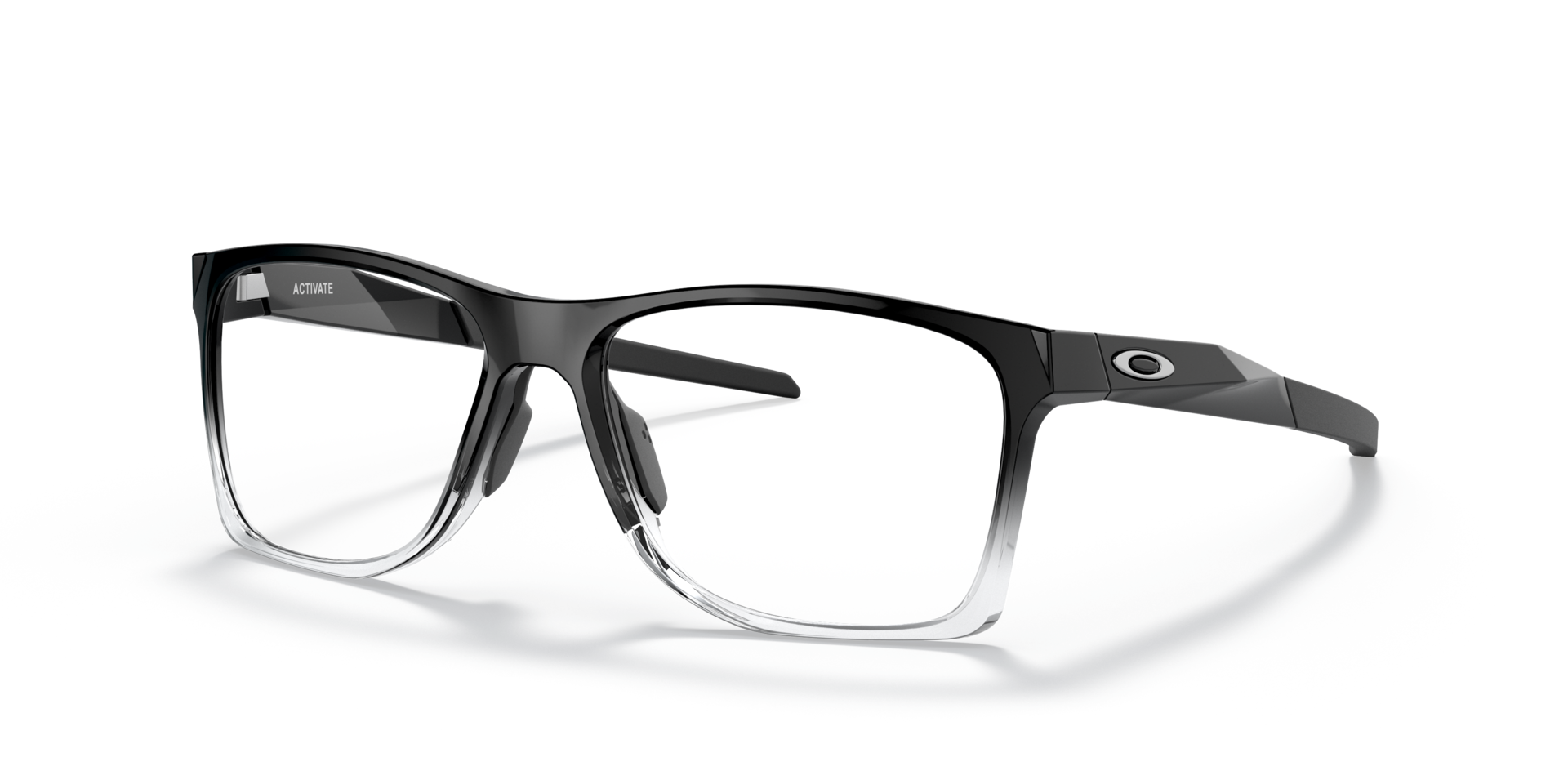 Activate Polished Black Fade PlasticEyeglass Frames for Glasses Direct, Angle View