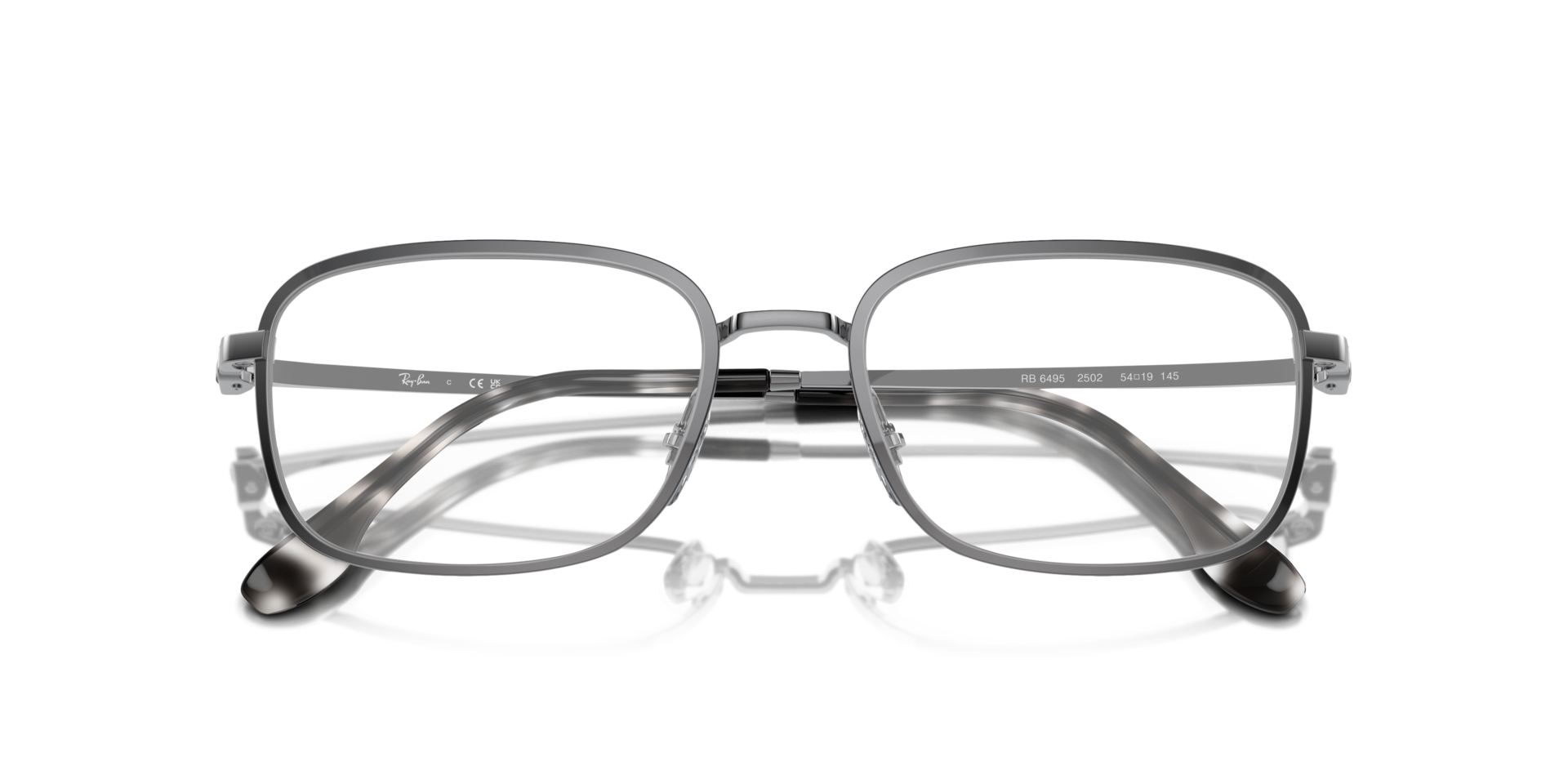 RB6495 Gunmetal MetalEyeglass Frames for Glasses Direct, Closed View