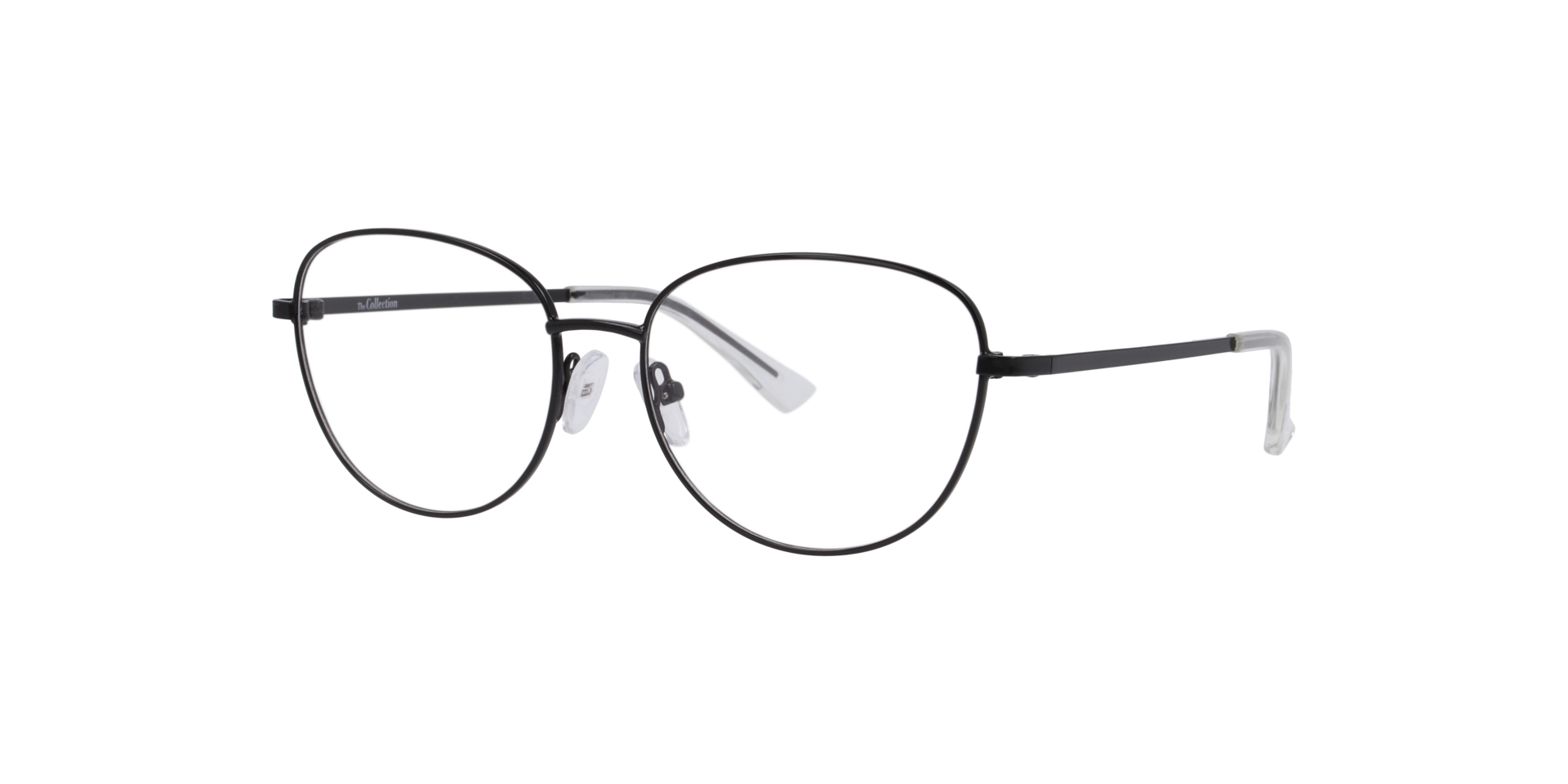 Maya Black MetalEyeglass Frames for Glasses Direct, Angle View