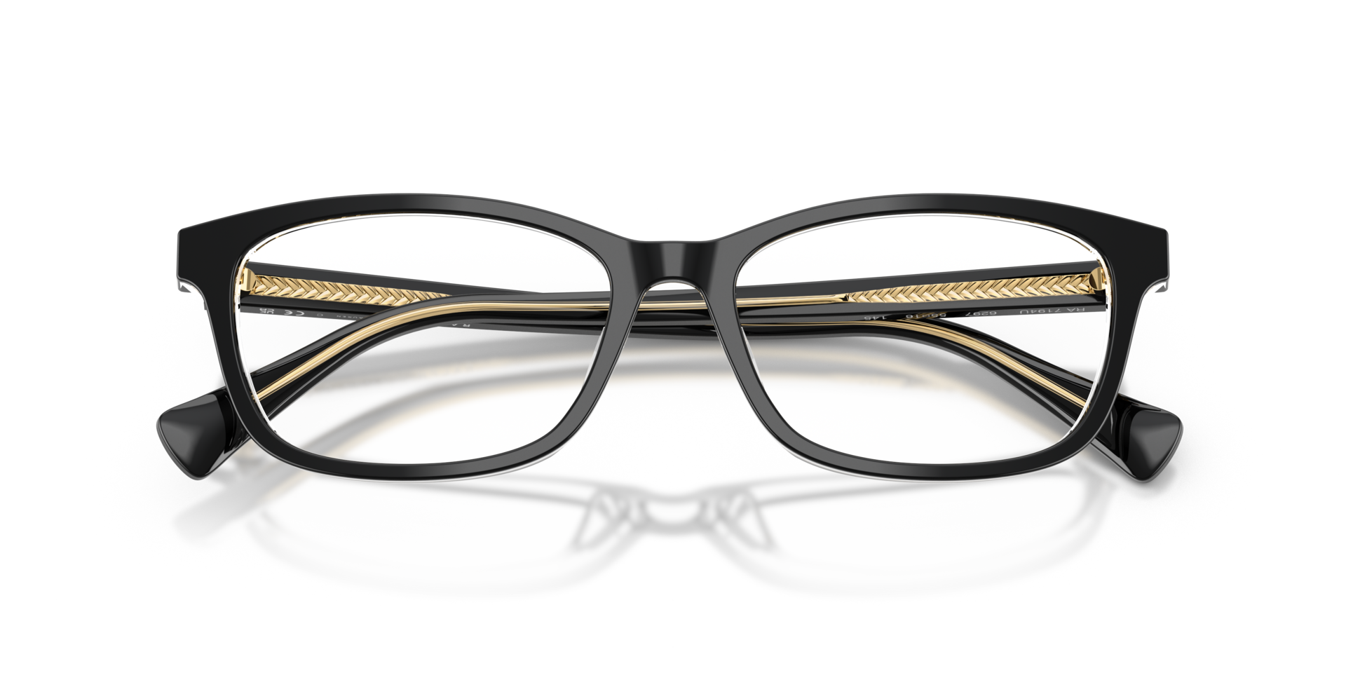 RA7194U Black & Transparent AcetateEyeglass Frames for Glasses Direct, Closed View