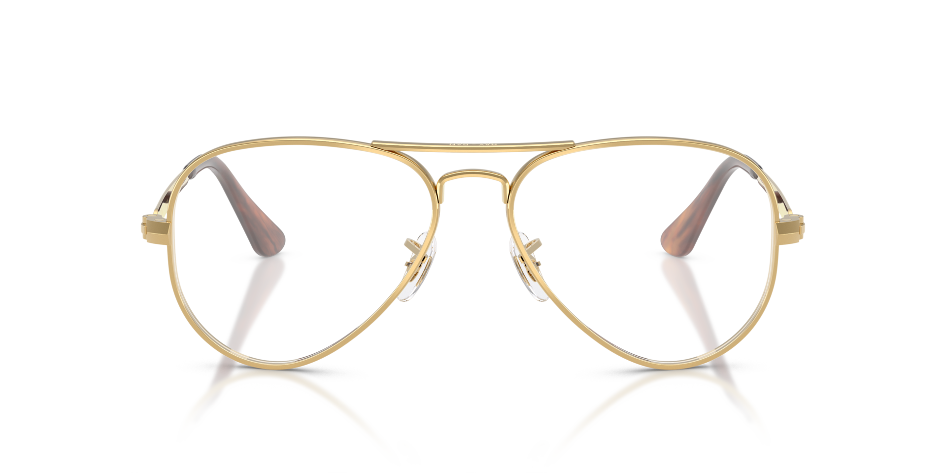 Aviator Max Optics Arista Gold MetalEyeglass Frames for Glasses Direct, Front View
