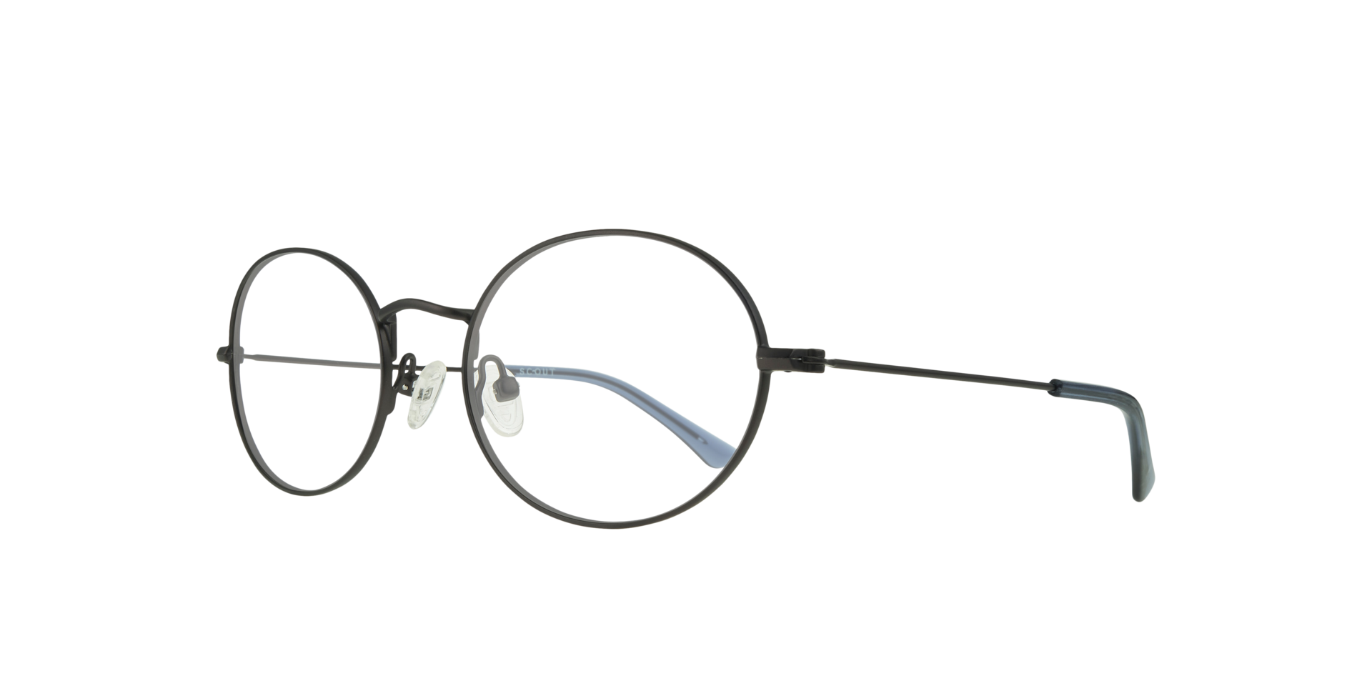 Lou Gunmetal & Blue MetalEyeglass Frames for Glasses Direct, Angle View