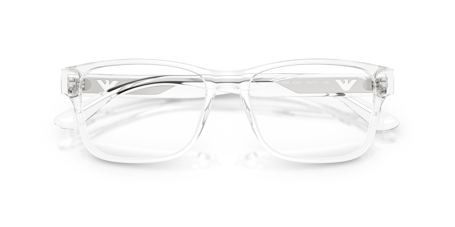 EA3239 Shiny Crystal AcetateEyeglass Frames for Glasses Direct, Closed View