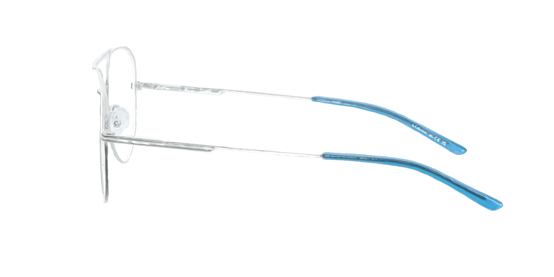 Maverick Silver MetalEyeglass Frames for Glasses Direct, Side View