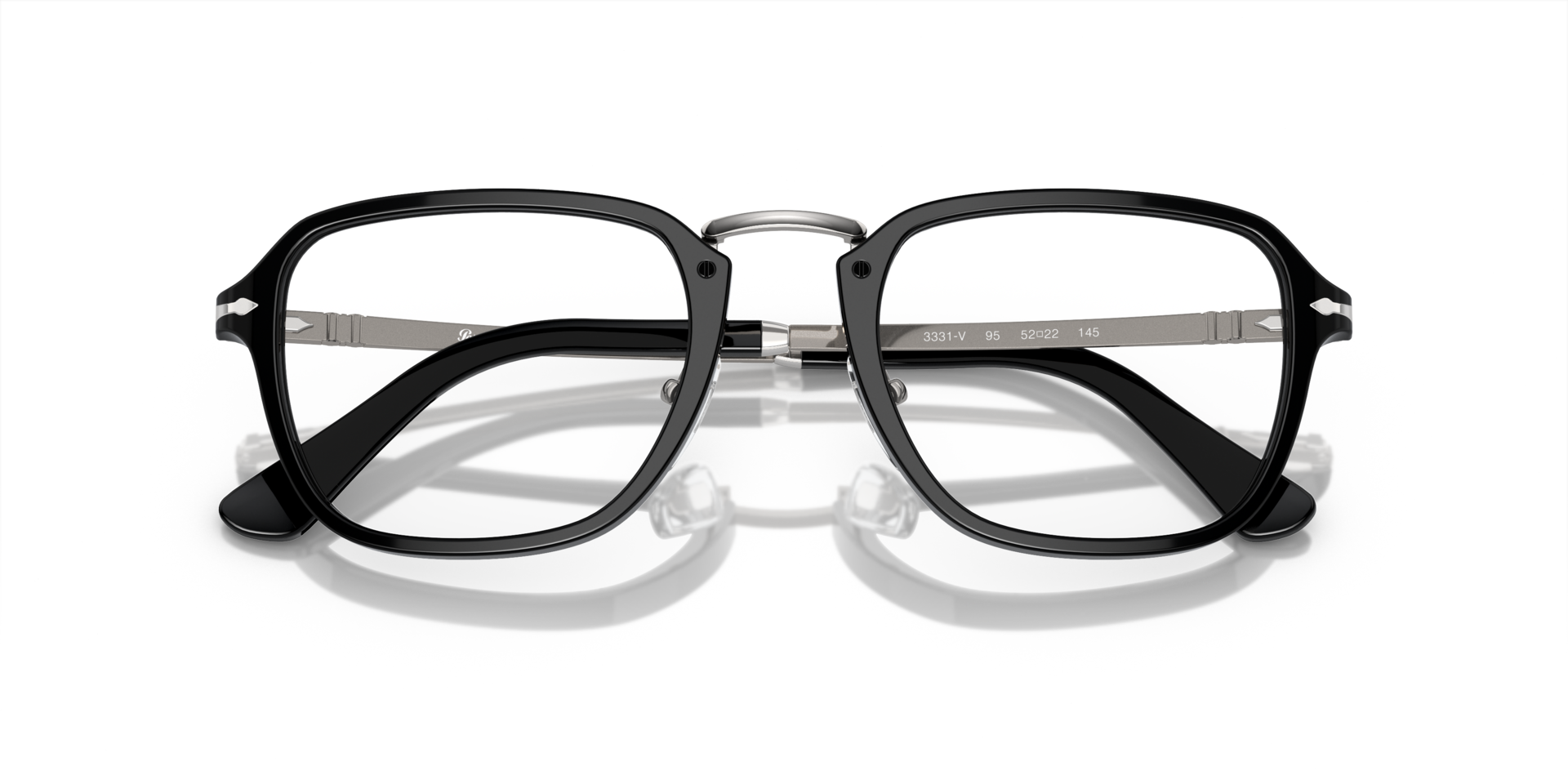 PO3331V Black AcetateEyeglass Frames for Glasses Direct, Closed View