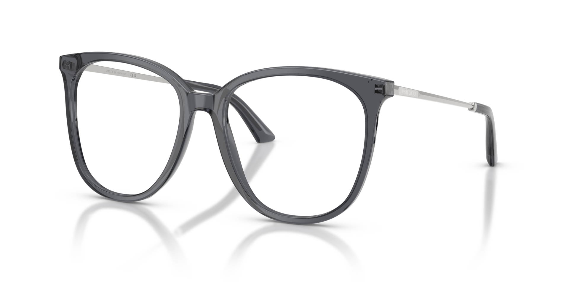 JC3060 Transparent Grey AcetateEyeglass Frames for Glasses Direct, Angle View