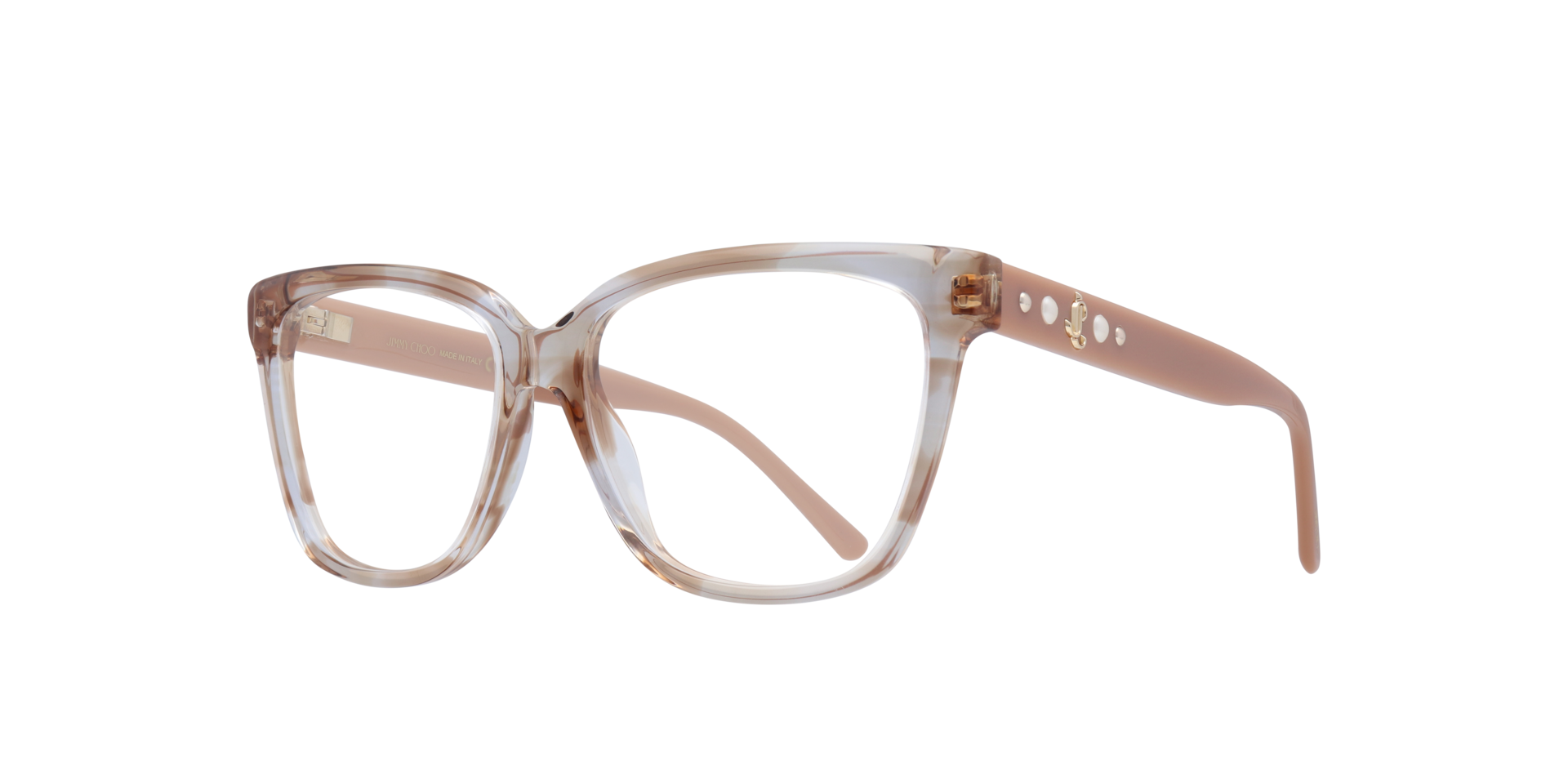 JC335 Clear PlasticEyeglass Frames for Glasses Direct, Angle View