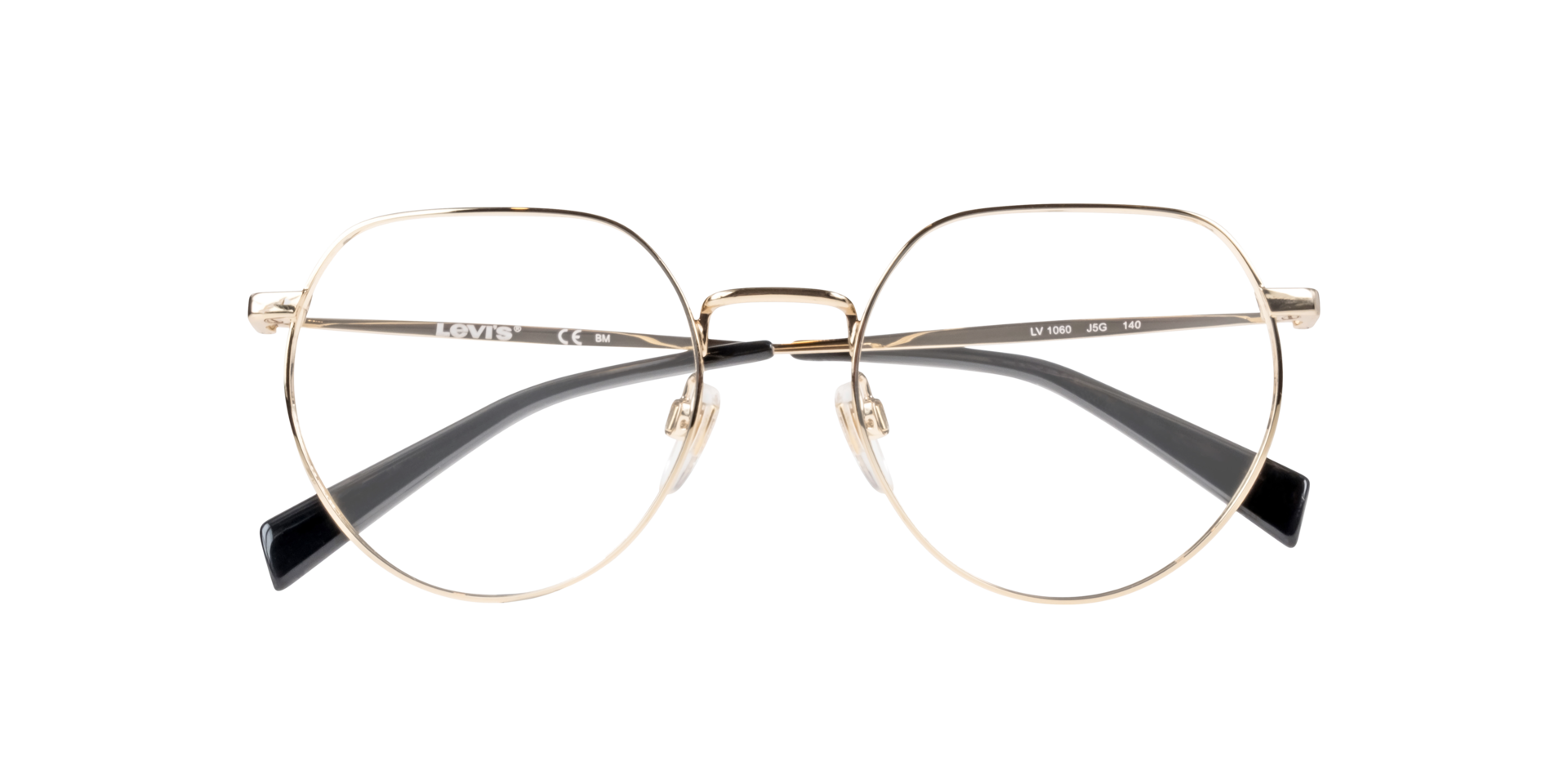 LV 1060 Gold MetalEyeglass Frames for Glasses Direct, Closed View