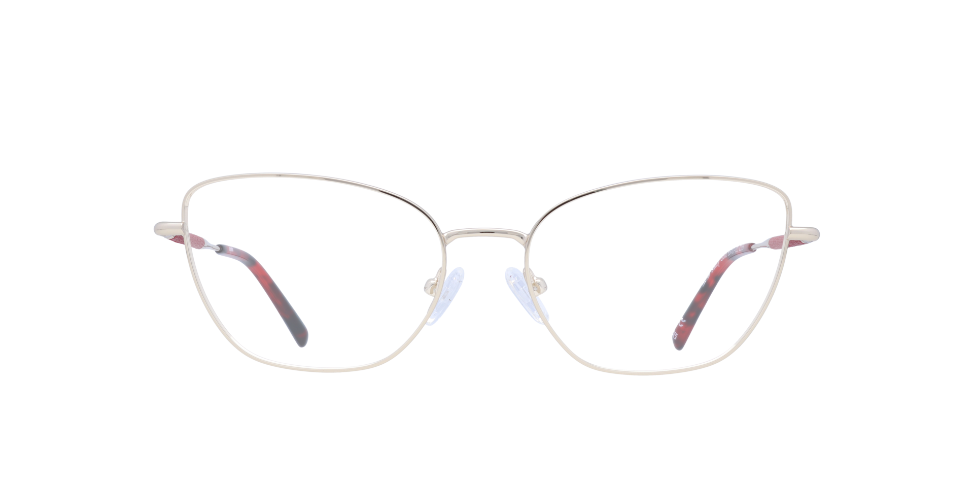 Heidi Shiny Gold MetalEyeglass Frames for Glasses Direct, Front View