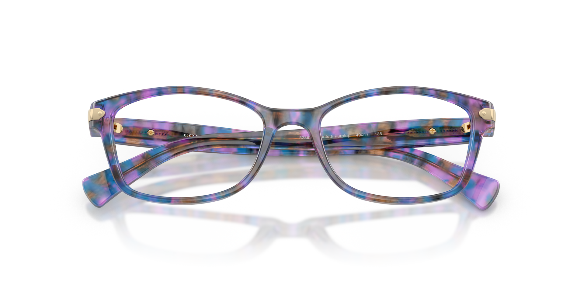 HC6065 Purple Confetti Tortoise AcetateEyeglass Frames for Glasses Direct, Closed View