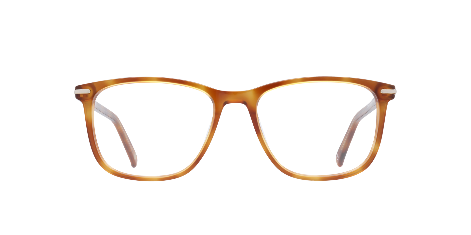 Clapham Shiny Honey Havana AcetateEyeglass Frames for Glasses Direct, Front View