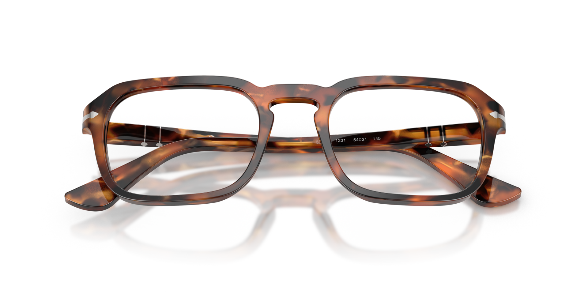 PO3390V Tortoise Brown & Pearl Brown AcetateEyeglass Frames for Glasses Direct, Closed View