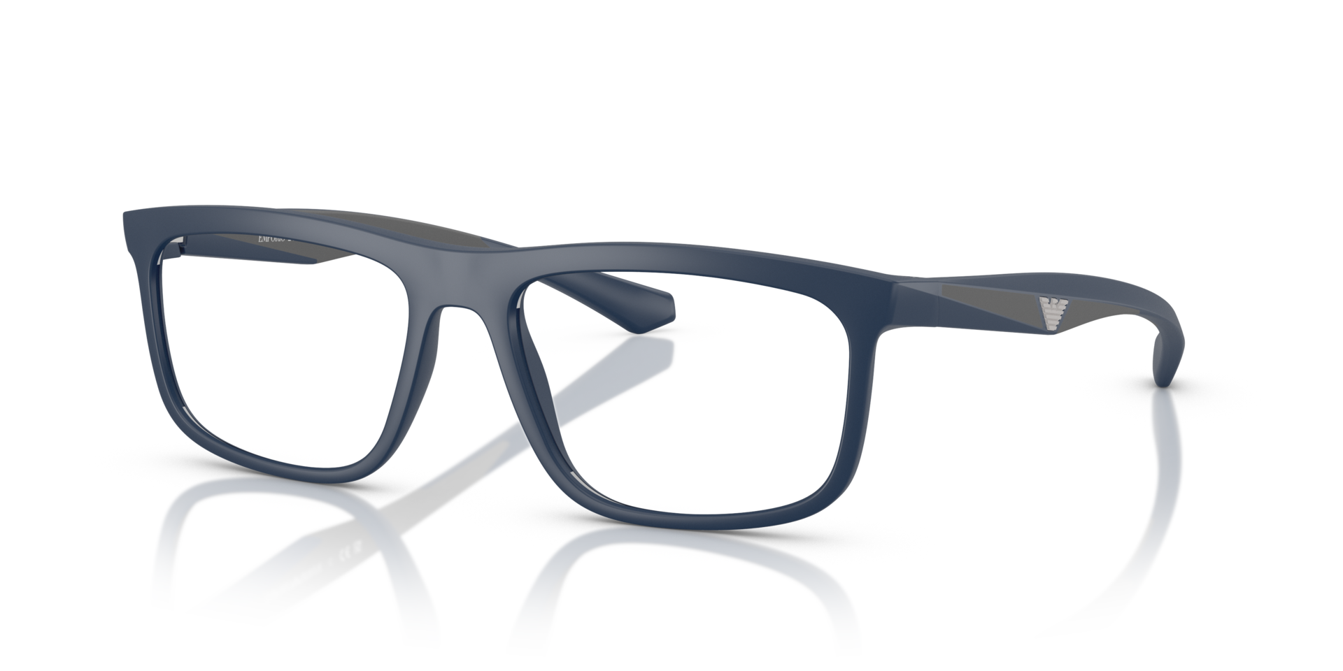 EA3246 Matte Blue PlasticEyeglass Frames for Glasses Direct, Angle View