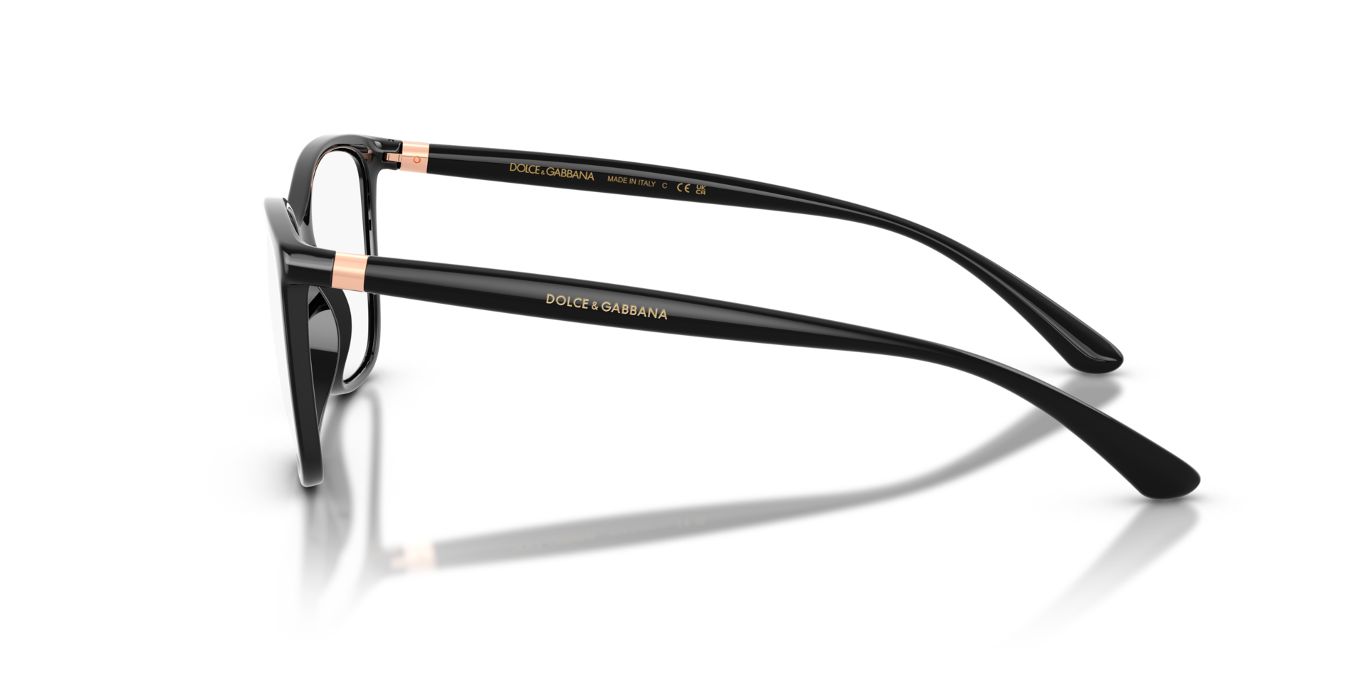 DG5026 Black PlasticEyeglass Frames for Glasses Direct, Side View