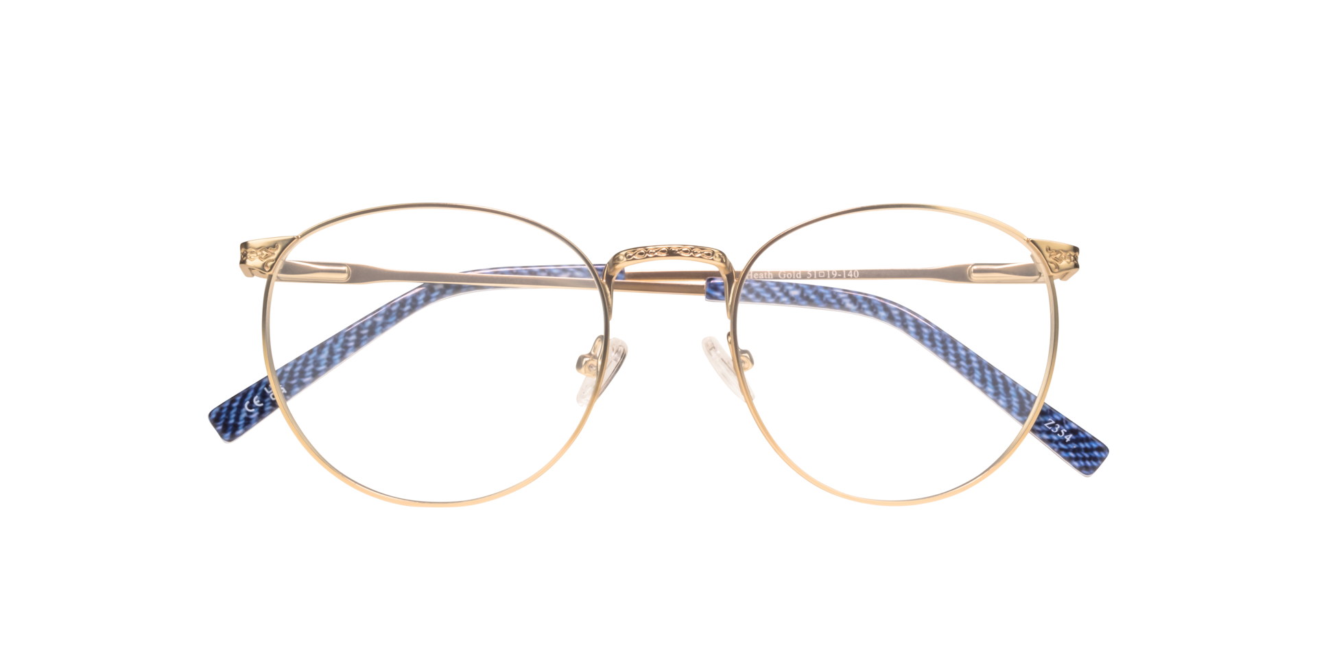 Heath Gold MetalEyeglass Frames for Glasses Direct, Closed View