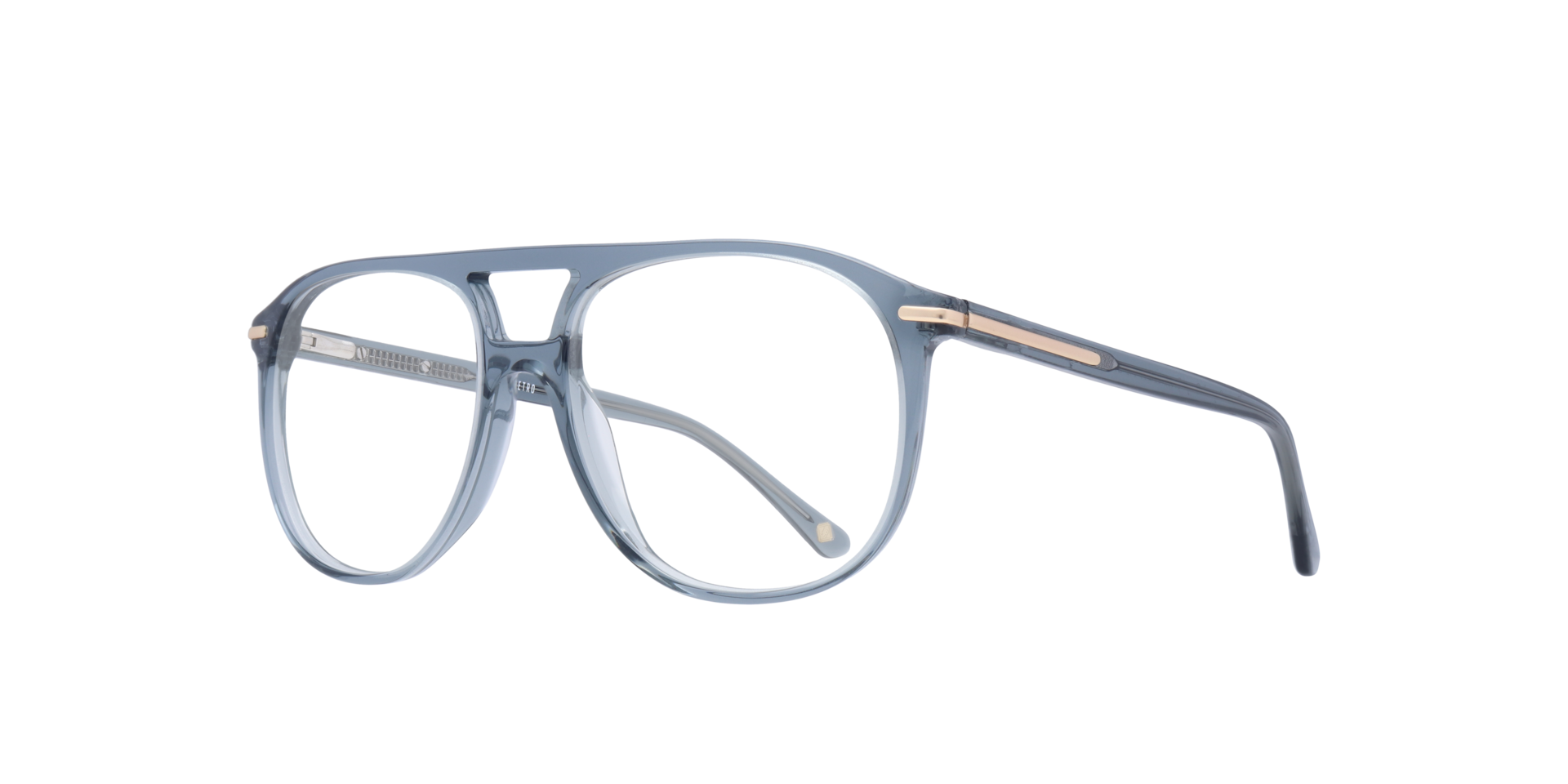 Gants Crystal Grey & Green AcetateEyeglass Frames for Glasses Direct, Angle View