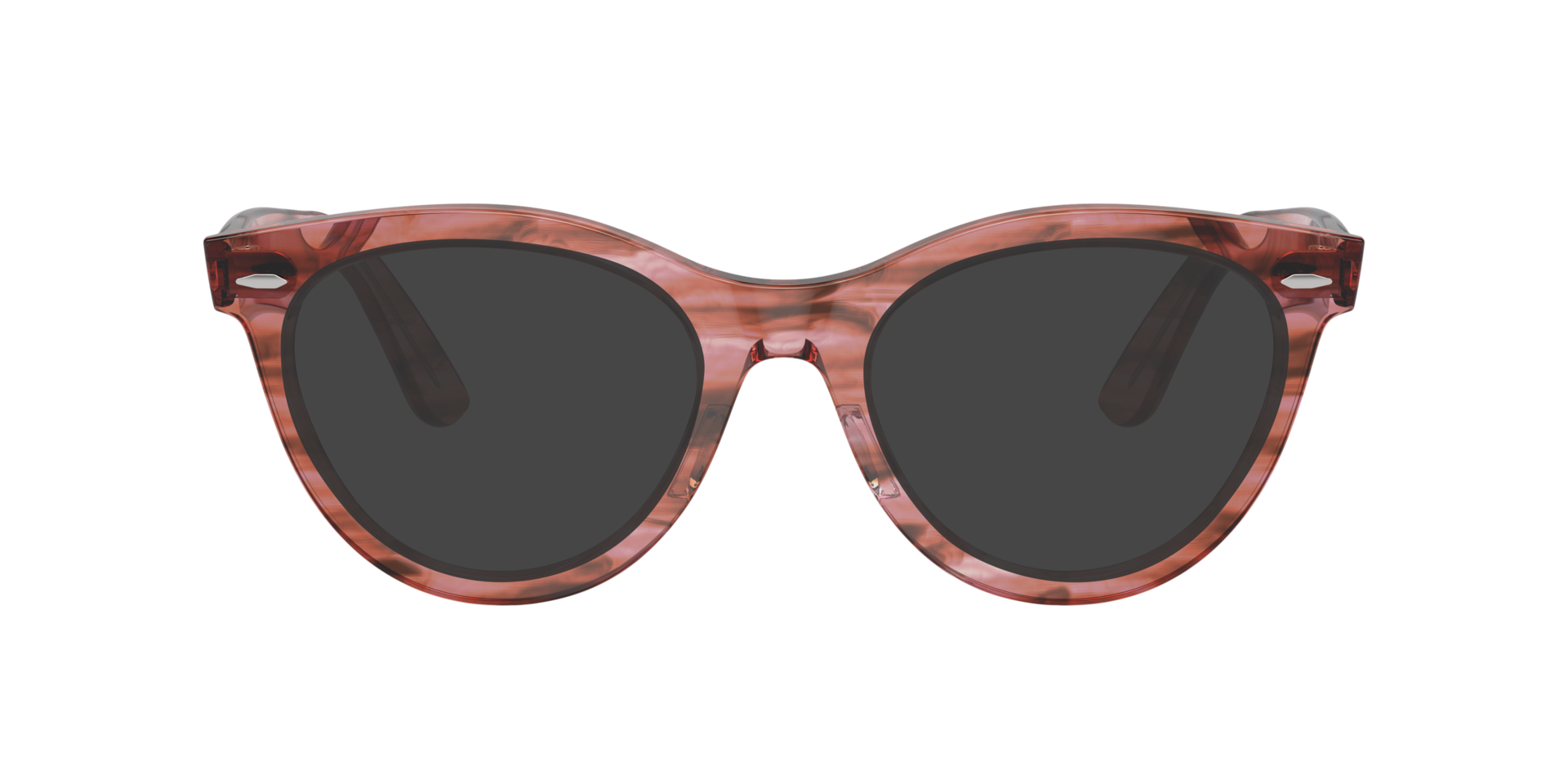 Wayfarer Way Optics Striped Transparent Pink PlasticSunglass Frames for Glasses Direct, with Tinted Lenses