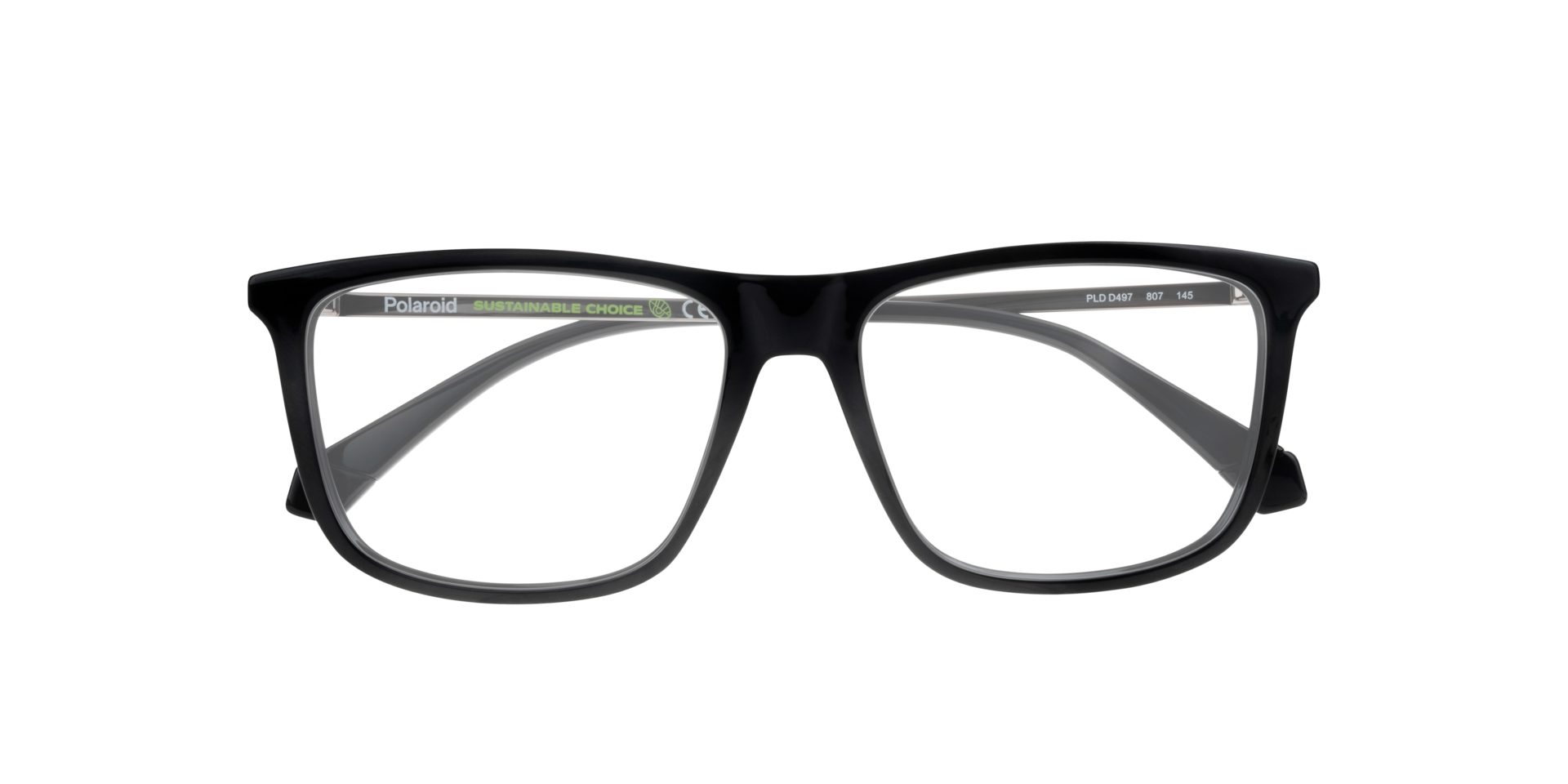 PLD D497 Black PlasticEyeglass Frames for Glasses Direct, Closed View