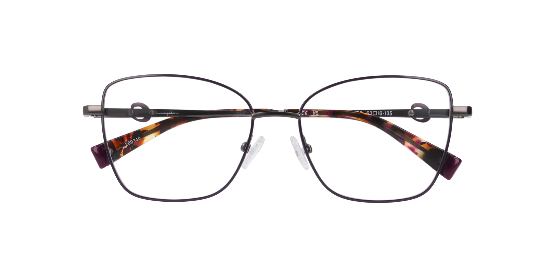 Cubea Gunmetal MetalEyeglass Frames for Glasses Direct, Closed View