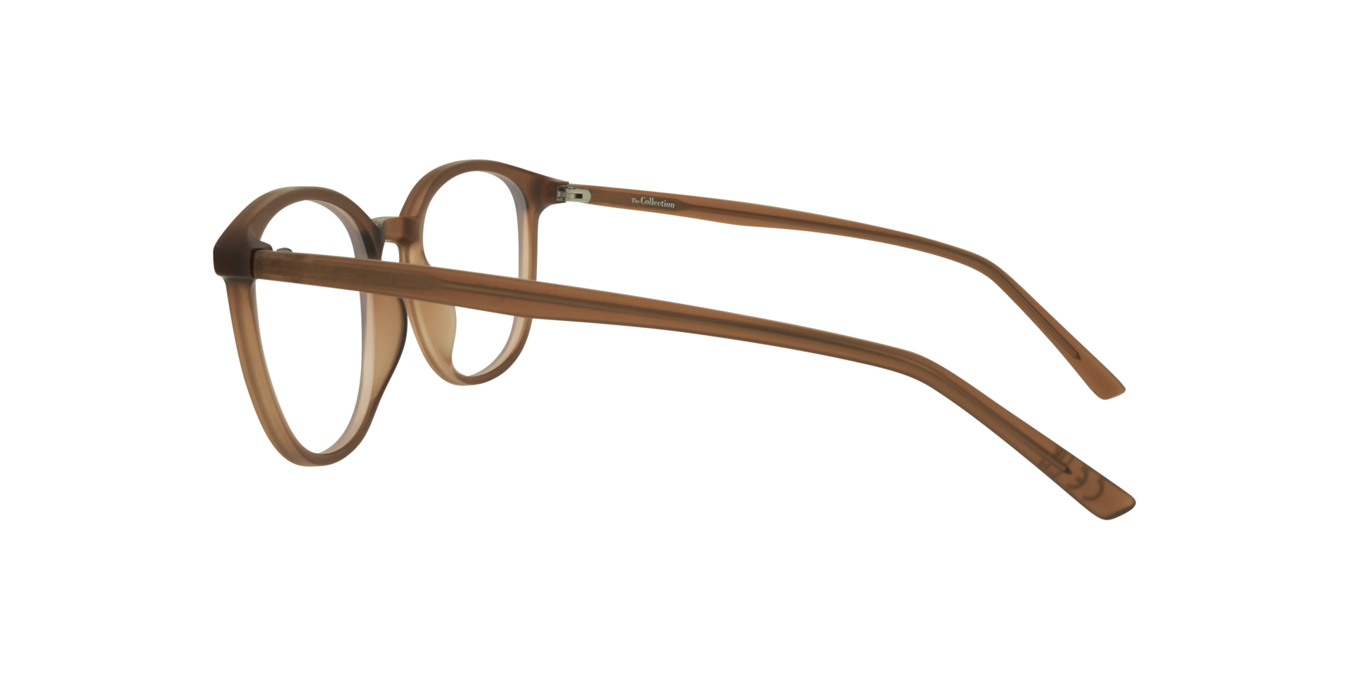Kinsley Matte Light Brown PlasticSunglass Frames for Glasses Direct, Side View