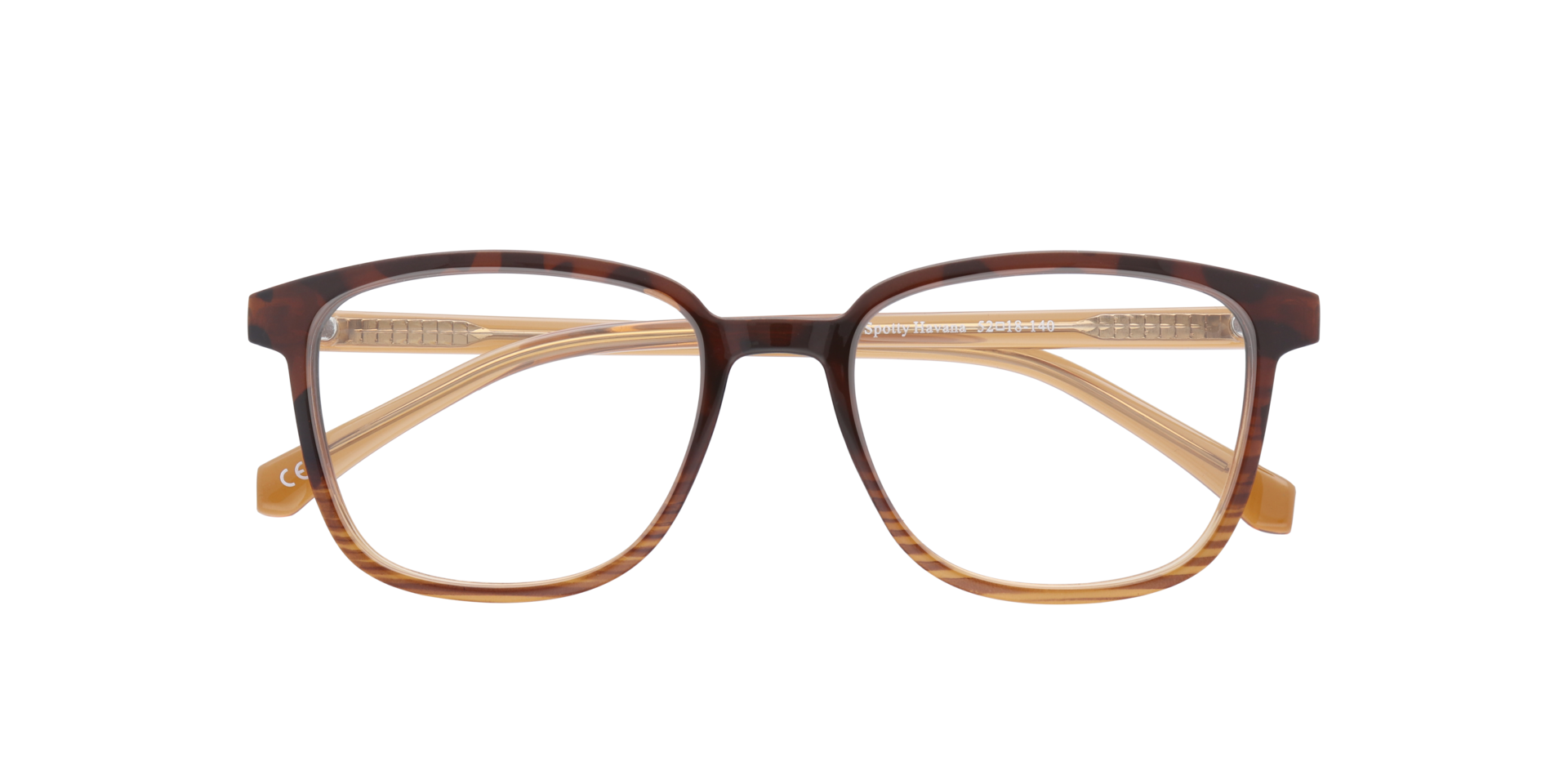Cooper Spotty Havana PlasticEyeglass Frames for Glasses Direct, Closed View