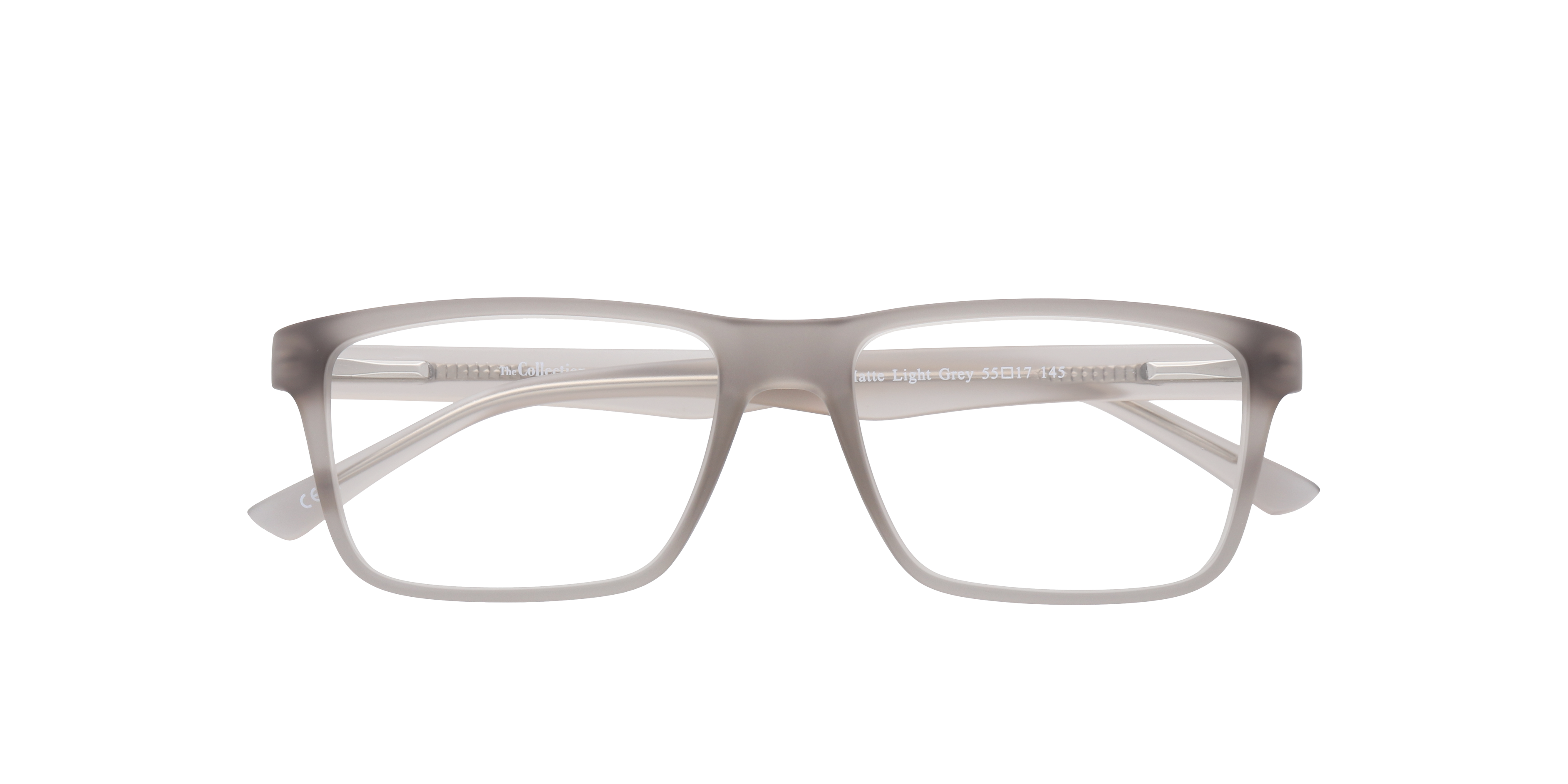 Henry Matte Light Grey PlasticEyeglass Frames for Glasses Direct, Closed View