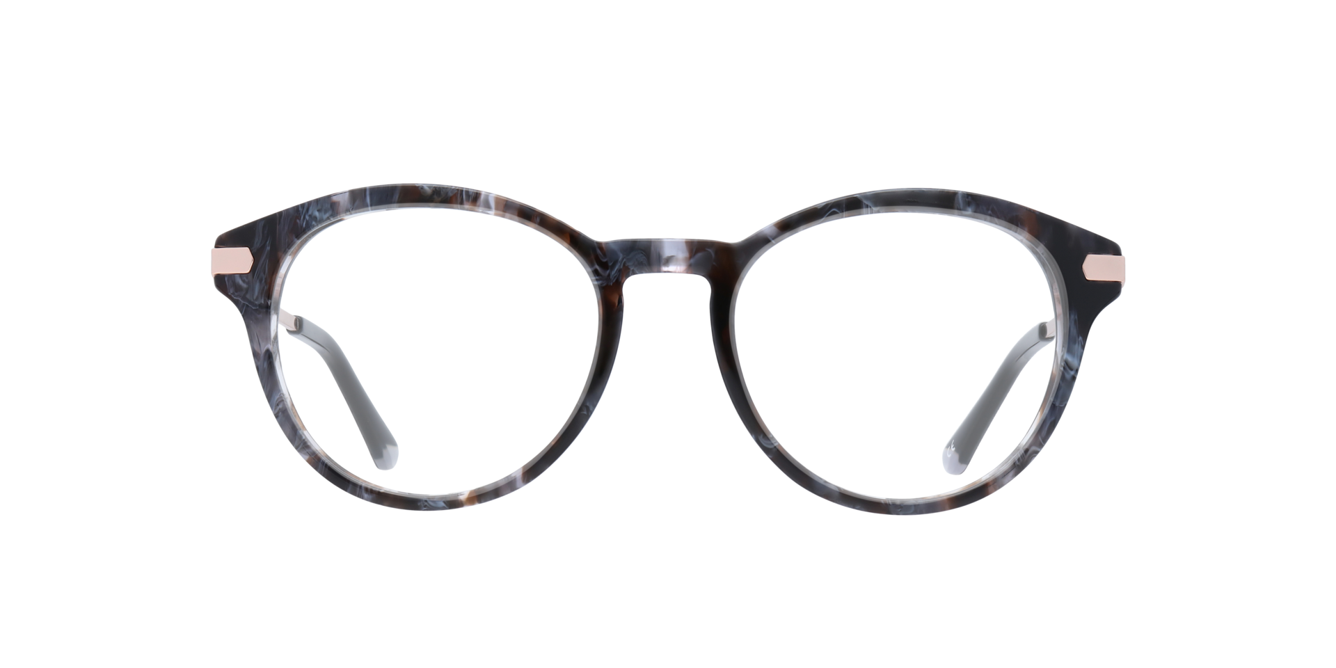 Genova Black AcetateEyeglass Frames for Glasses Direct, Front View