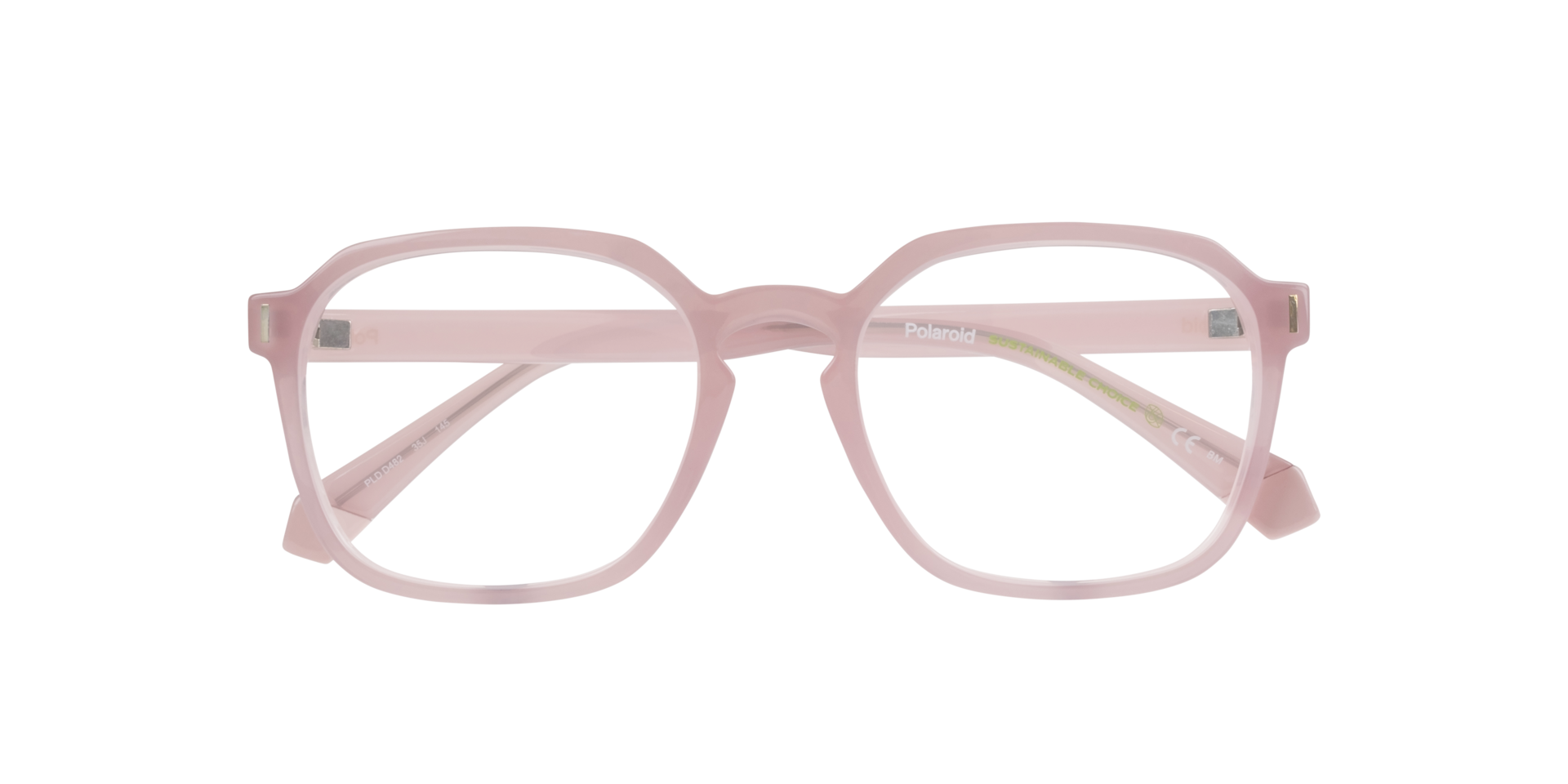 PLD D482 Pink PlasticEyeglass Frames for Glasses Direct, Closed View