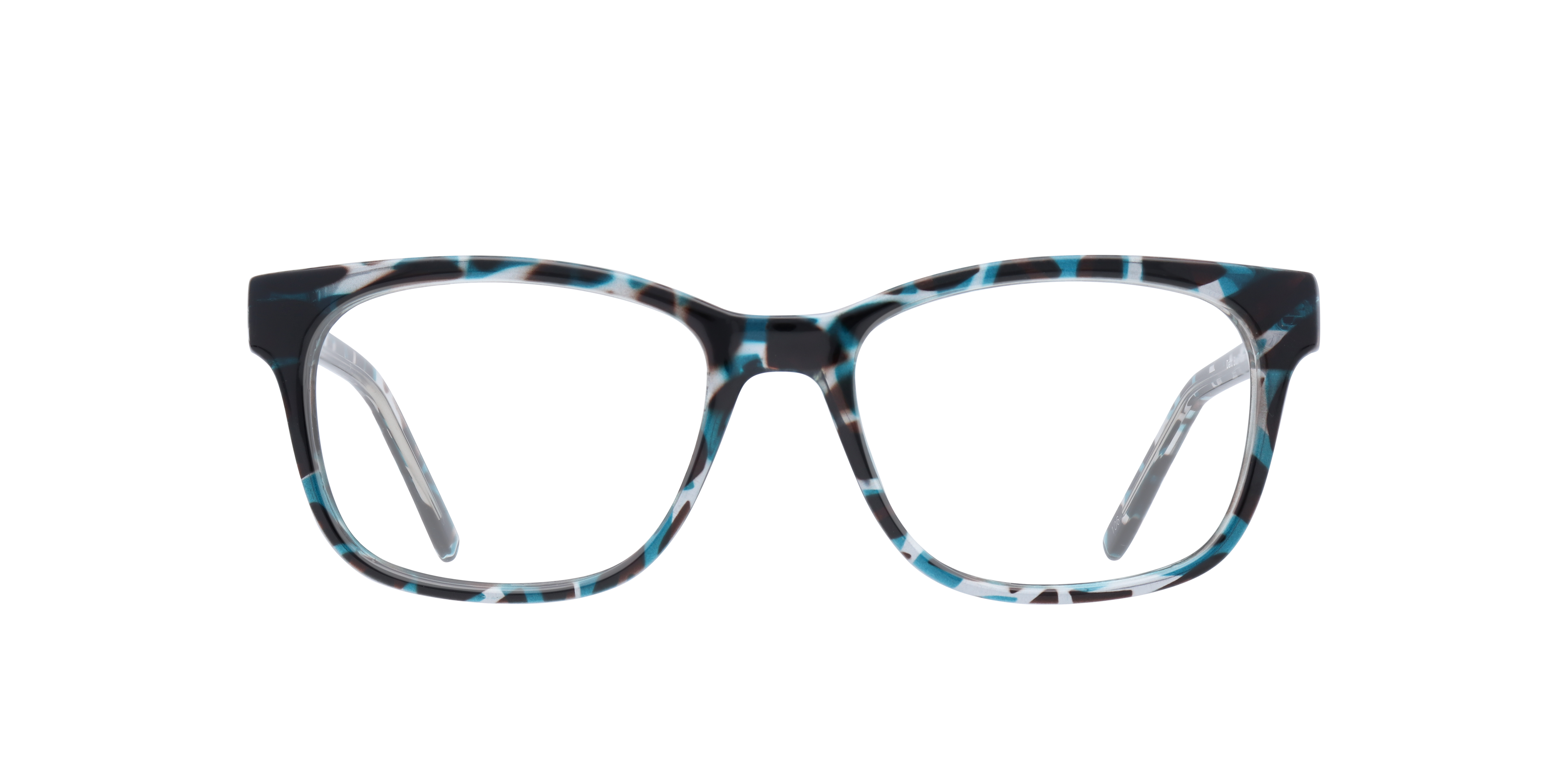 Diallo Blue Pattern PlasticEyeglass Frames for Glasses Direct, Front View