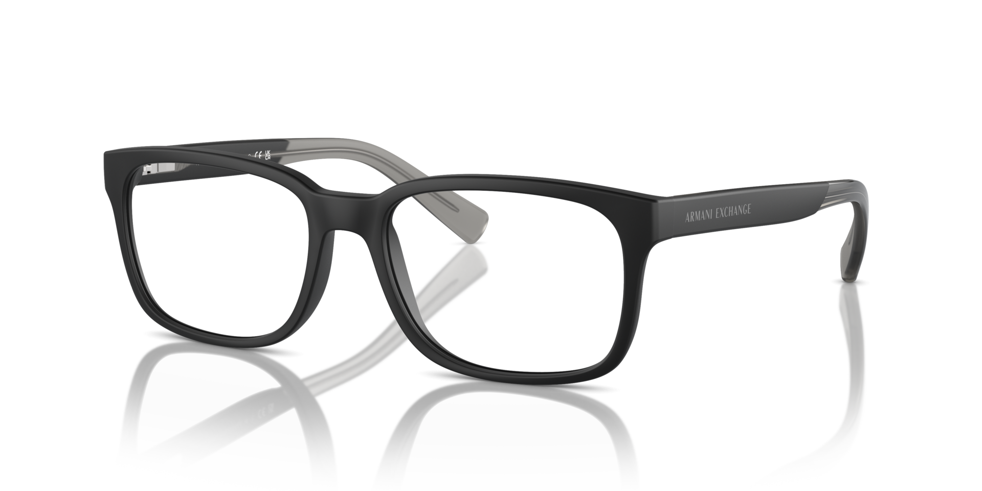 AX3029 Matte Black PlasticEyeglass Frames for Glasses Direct, Angle View