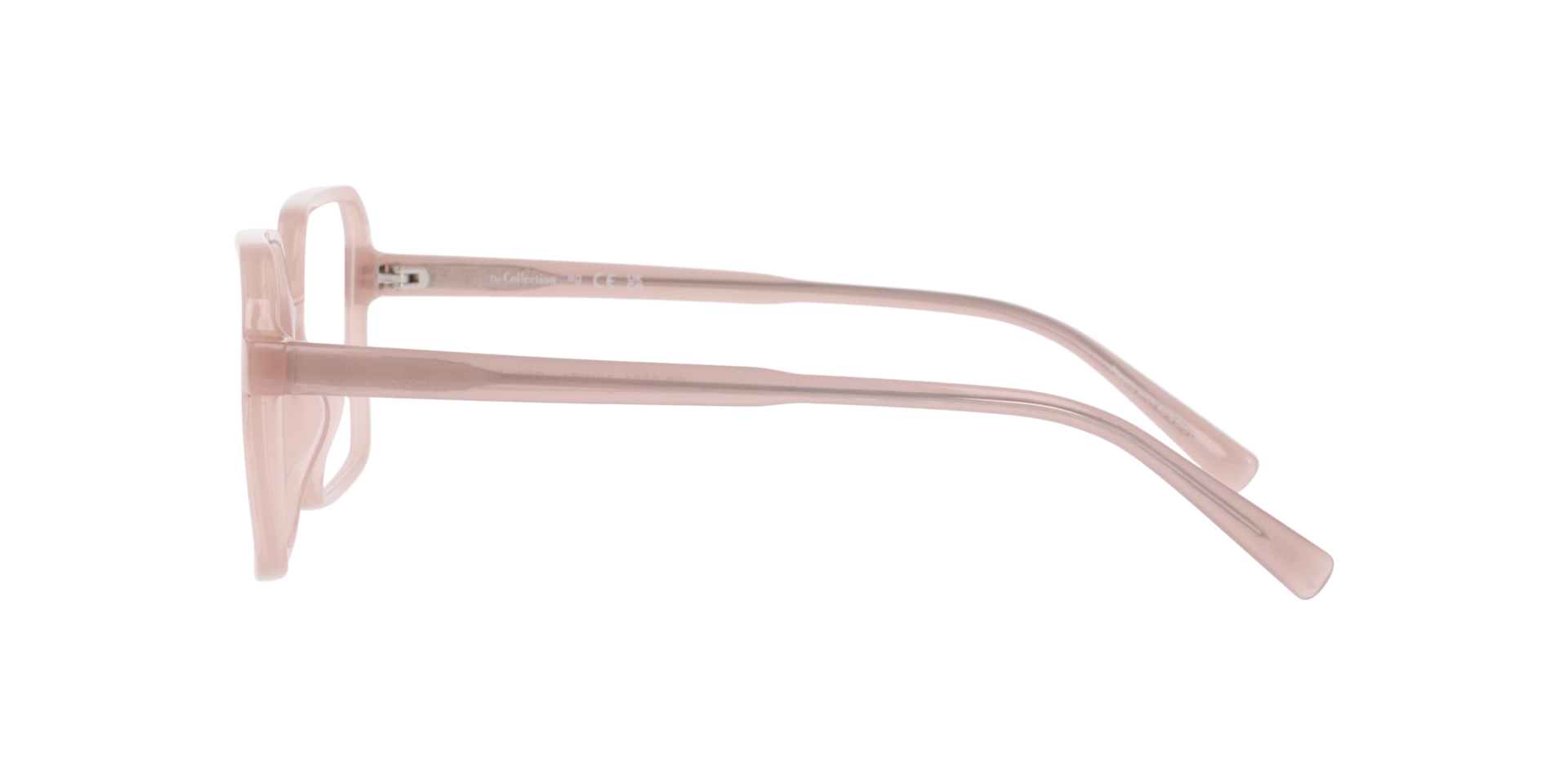 Nikita Milky Pink PlasticEyeglass Frames for Glasses Direct, Side View