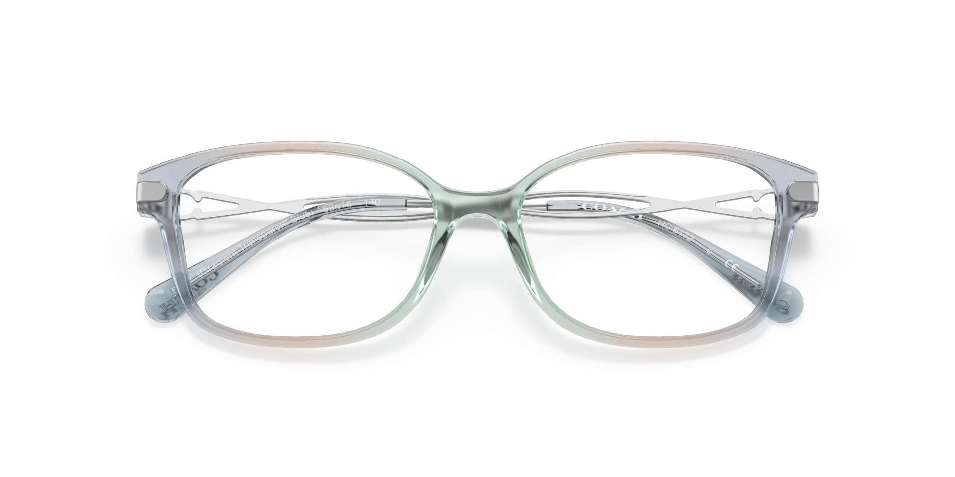 HC6172 Gradient Transparent Blue AcetateEyeglass Frames for Glasses Direct, Closed View