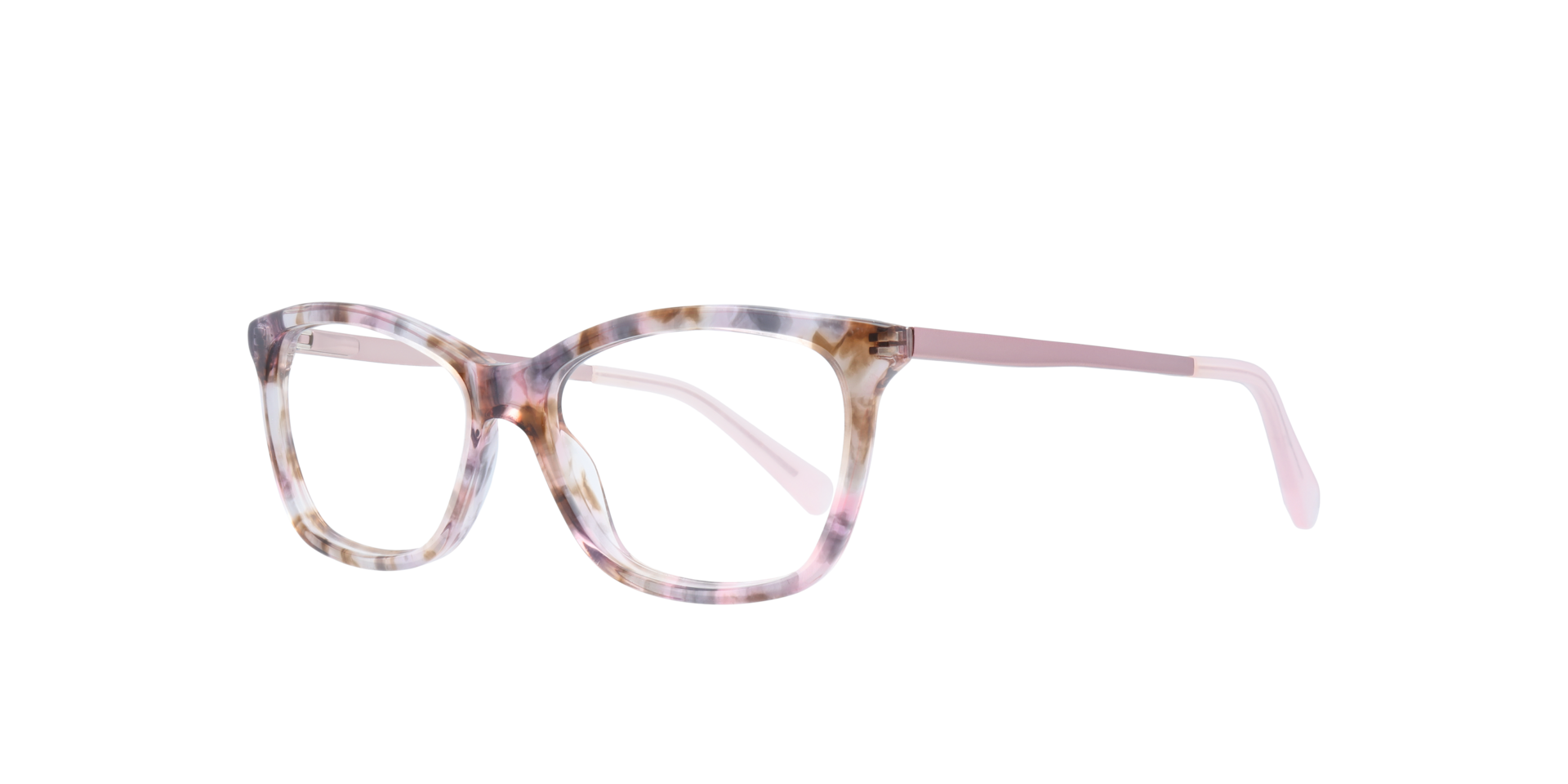 Luna Pink AcetateEyeglass Frames for Glasses Direct, Angle View