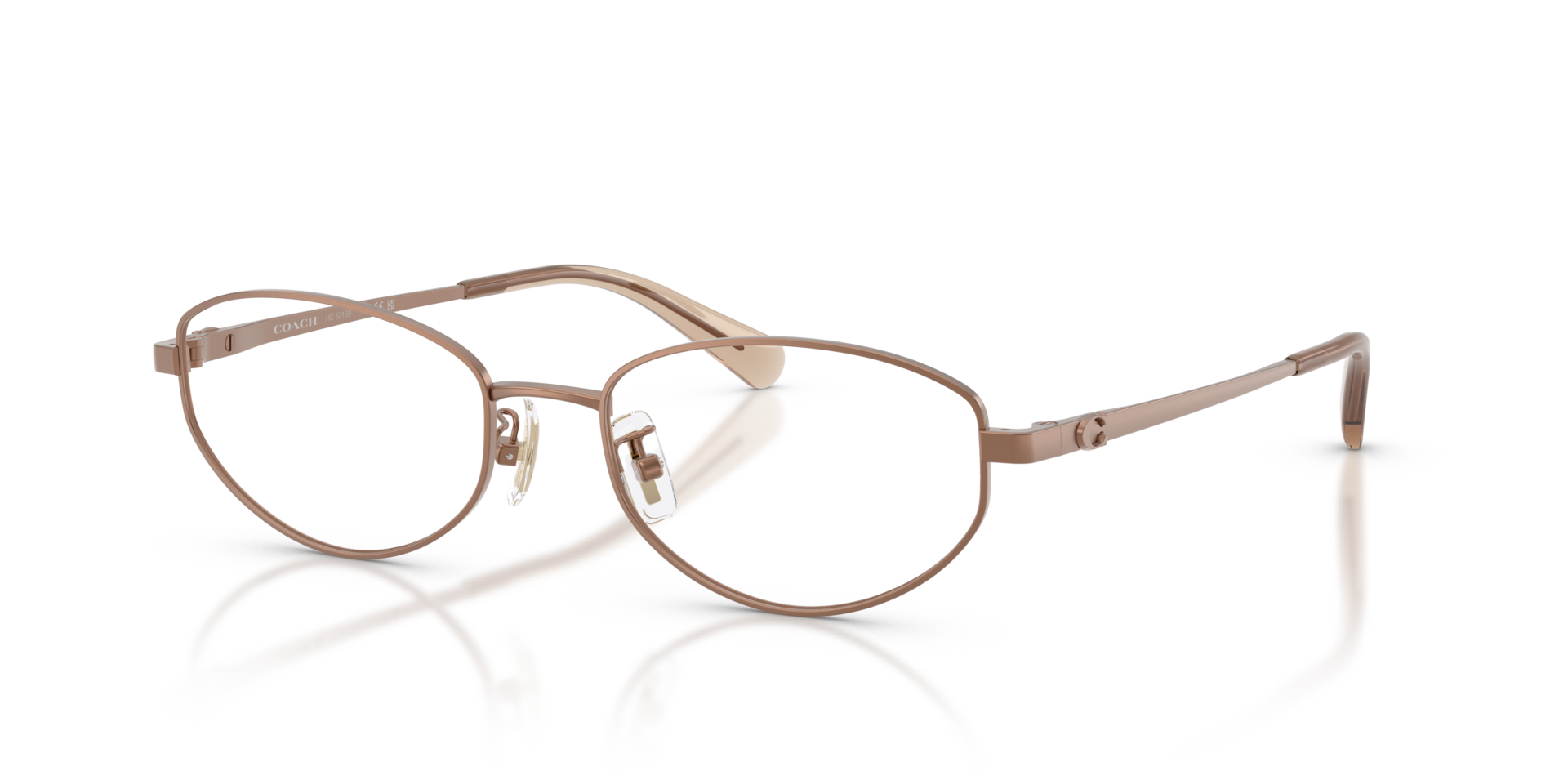 HC5216D Satin Sand MetalEyeglass Frames for Glasses Direct, Angle View