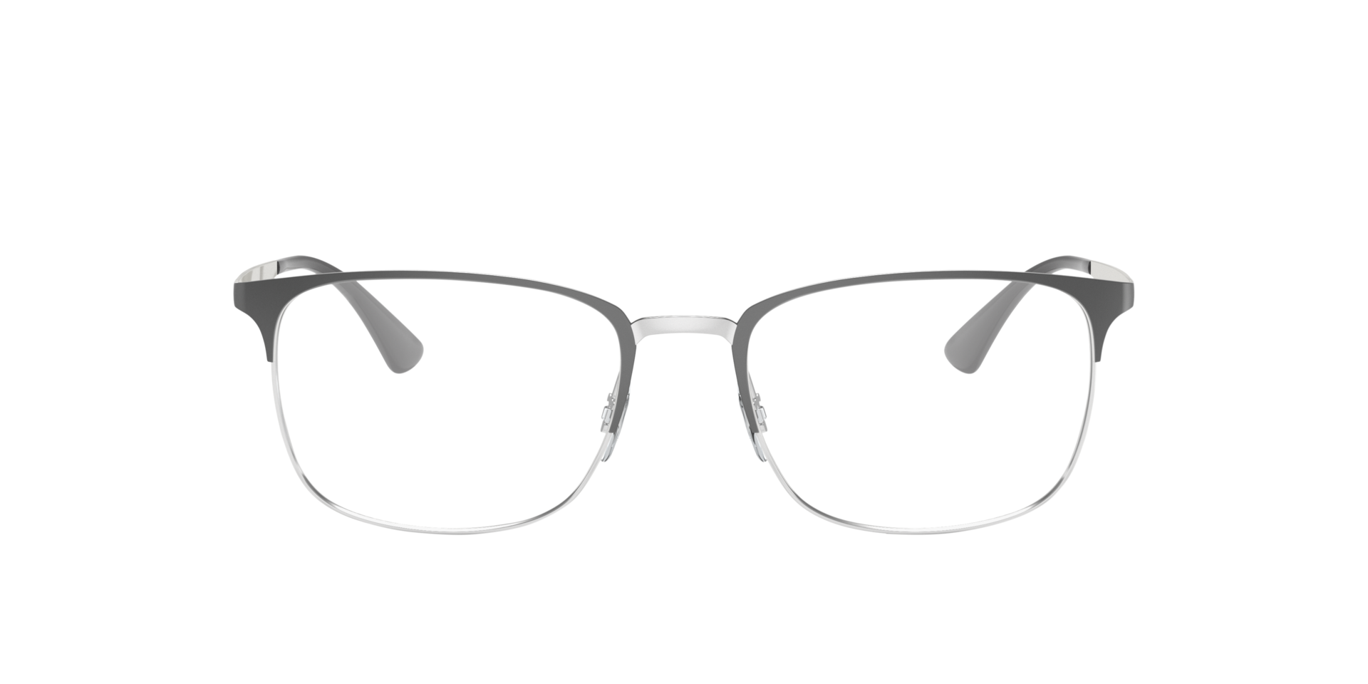 RB6421 Grey On Silver MetalEyeglass Frames for Glasses Direct, Front View
